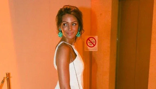 Michelle Keegan wears Latelita large green earrings in Dubai hen do - LATELITA