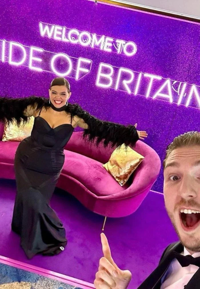 Sparkly Elegant Jewellery at the Pride of Britain Awards: Lad Baby's Hollywood Earrings and Anastasia Ring - LATELITA