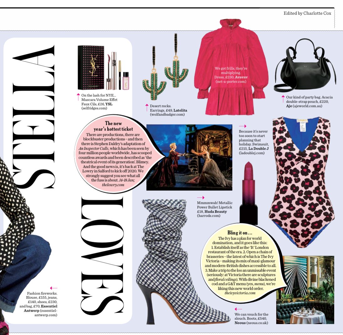 Spotted our cactus drop earrings in Stella Loves - Telegraph Magazine - LATELITA