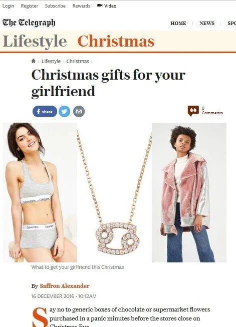Spotted, our zodiac necklace in The Telegraph the perfect gift for your girlfriend - LATELITA