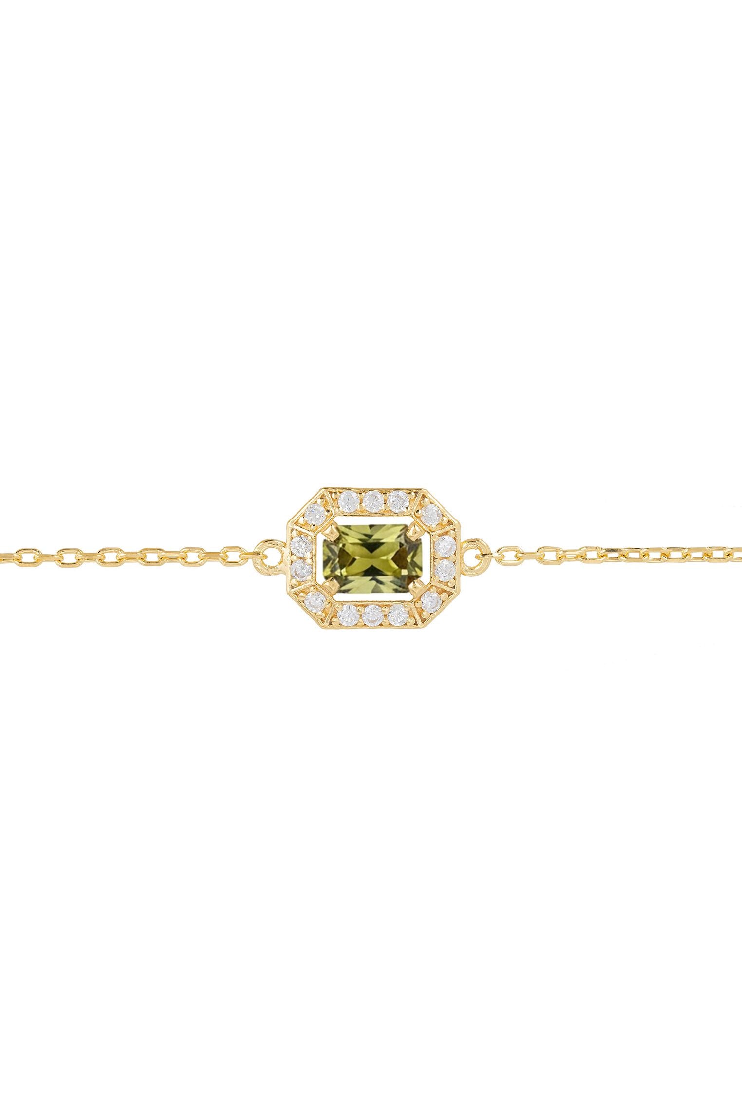 Whistledown Gemstone Bracelet Peridot Gold
