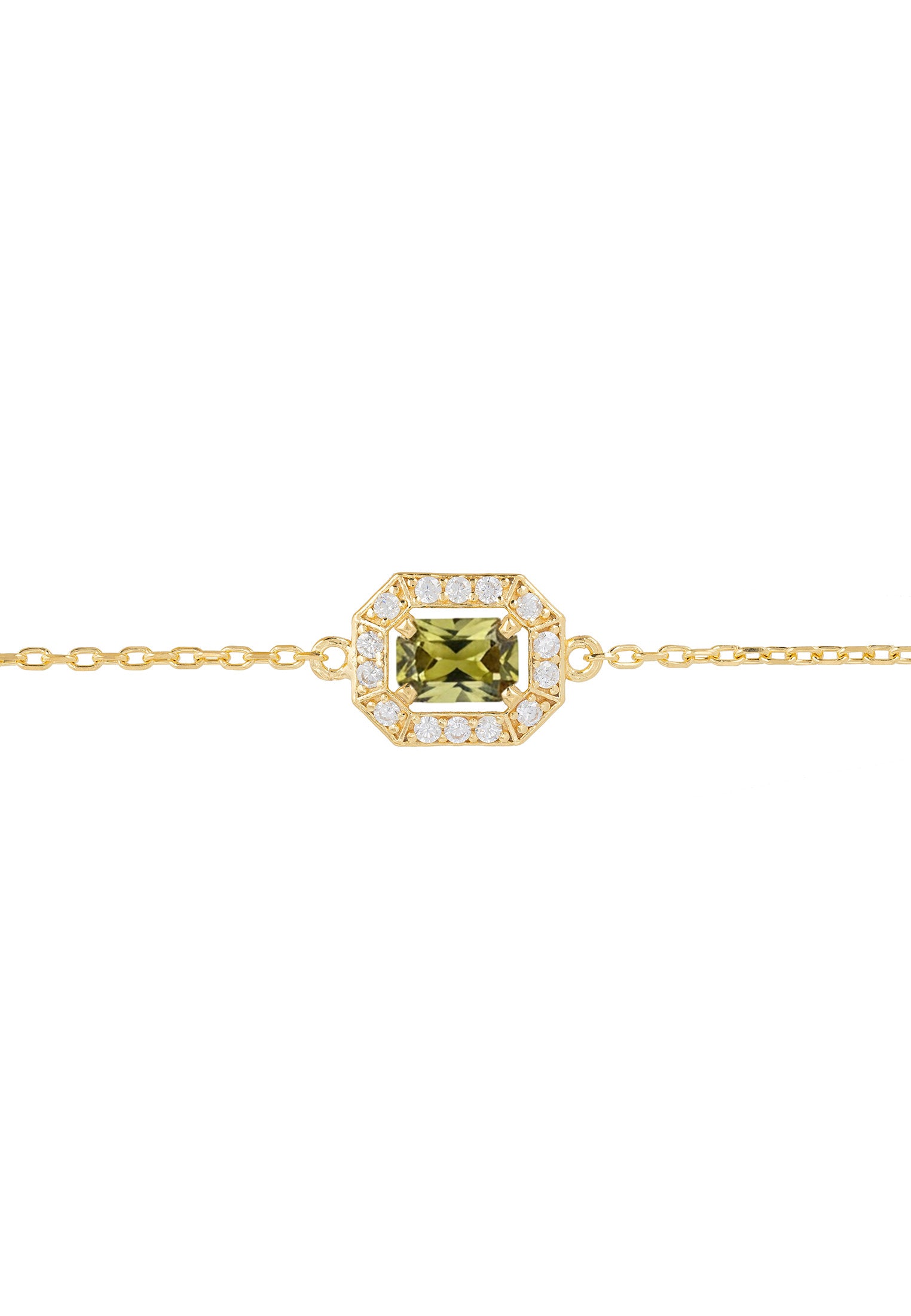 Whistledown Gemstone Bracelet Peridot Gold