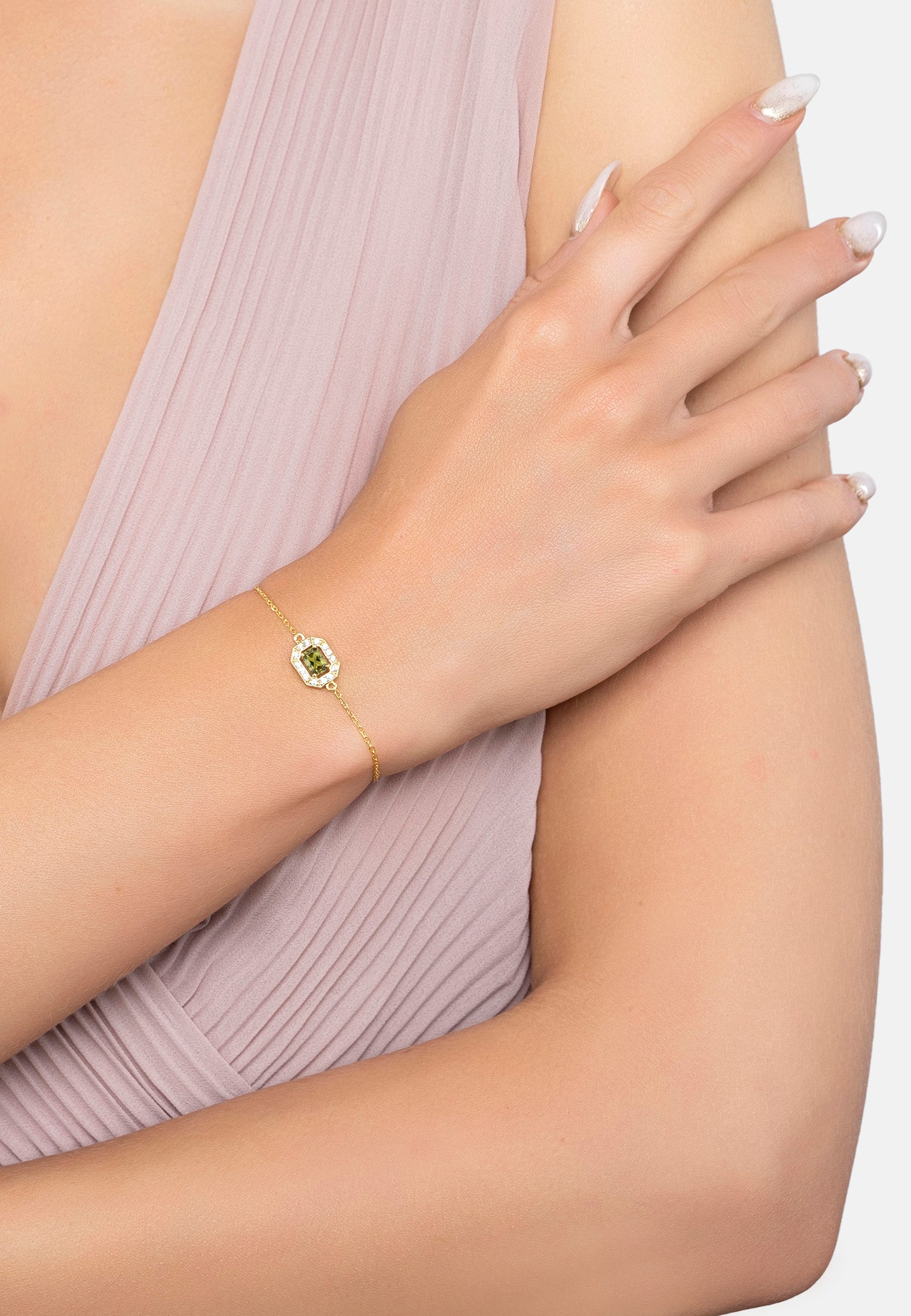 Whistledown Gemstone Bracelet Peridot Gold