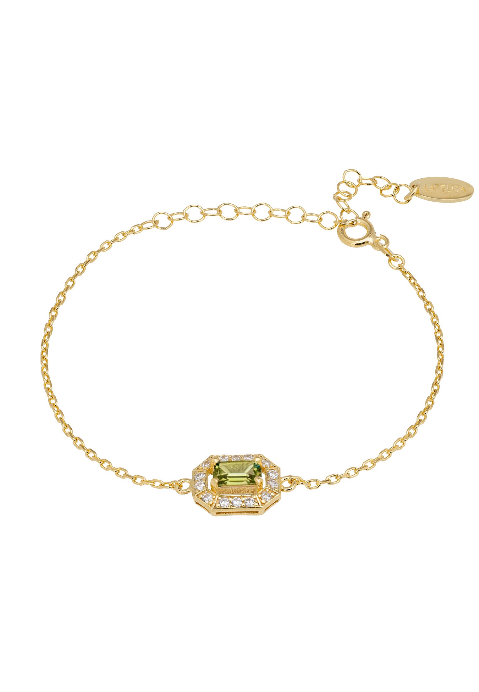 Whistledown Gemstone Bracelet Peridot Gold