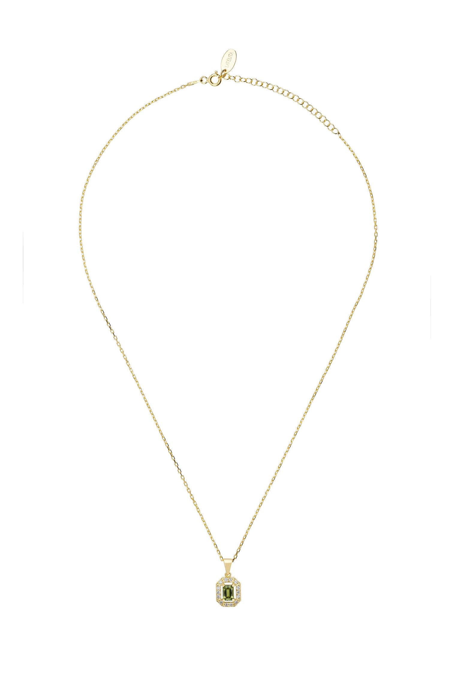 Whistledown Gemstone Pendant Necklace Peridot Gold