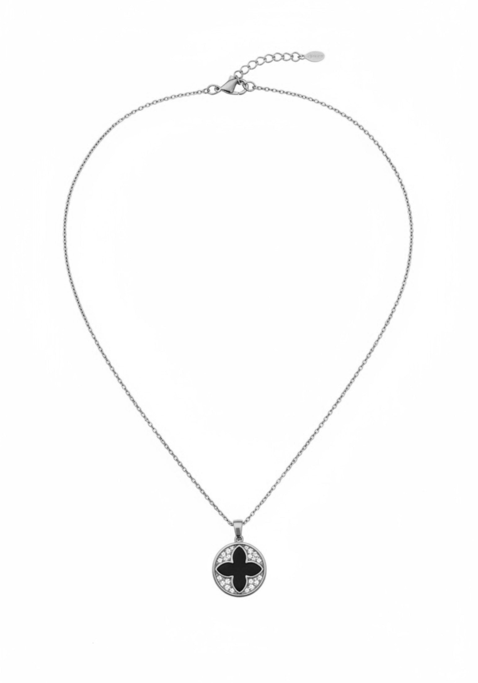 Florentine Clover Necklace Silver