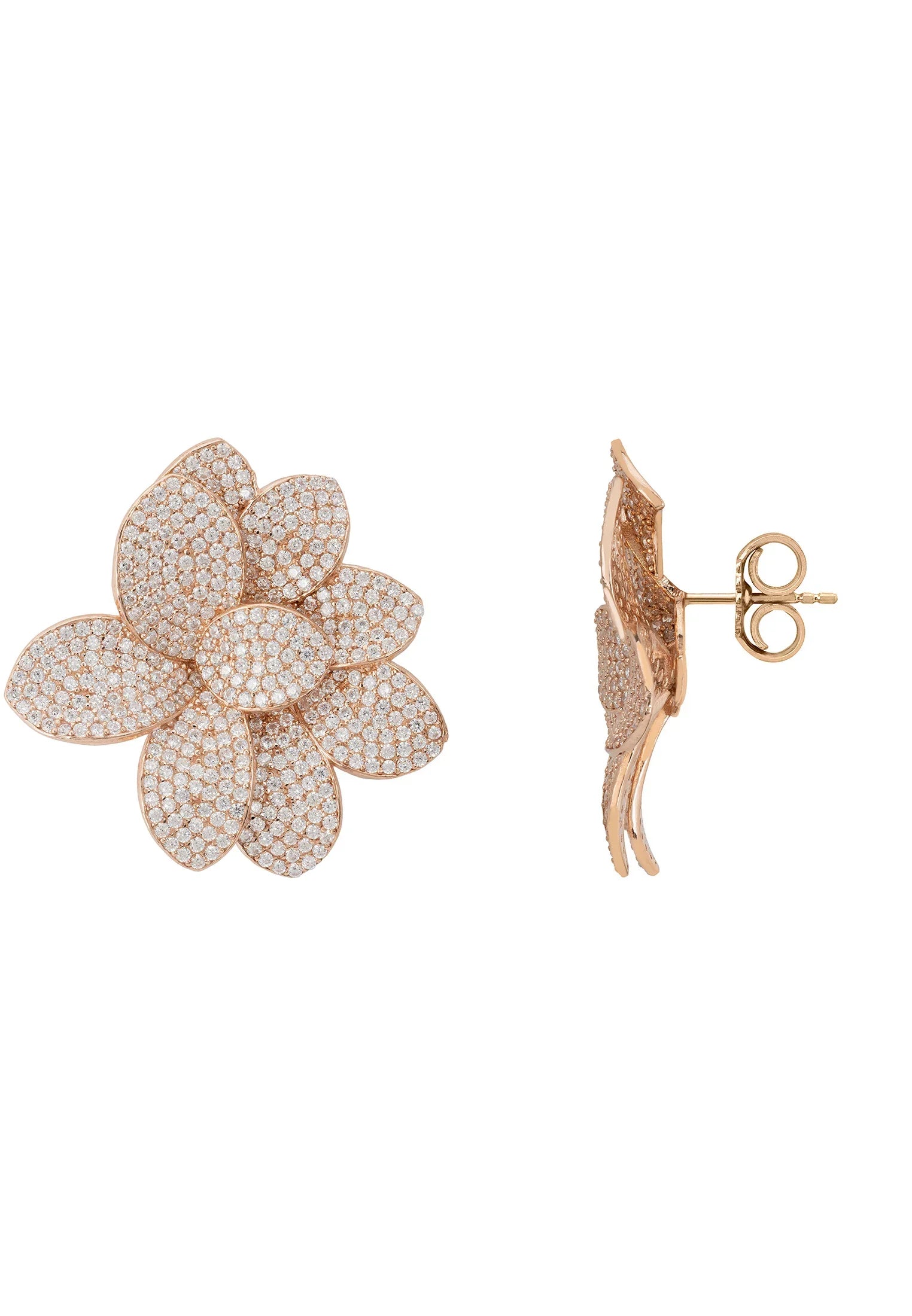 Push backing of the earrings.