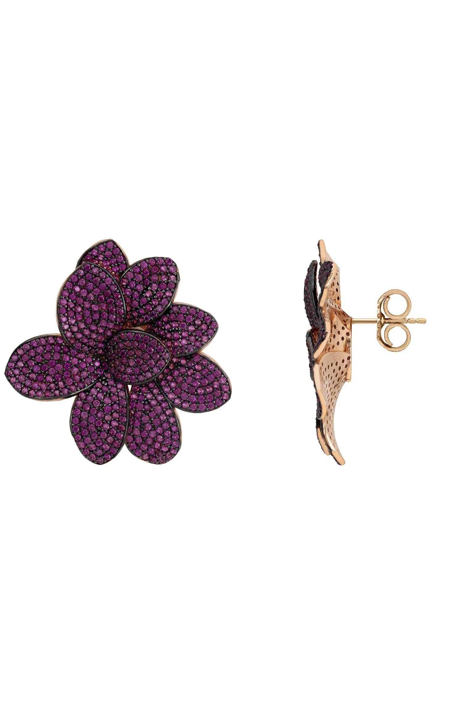 Push backing of the earrings.