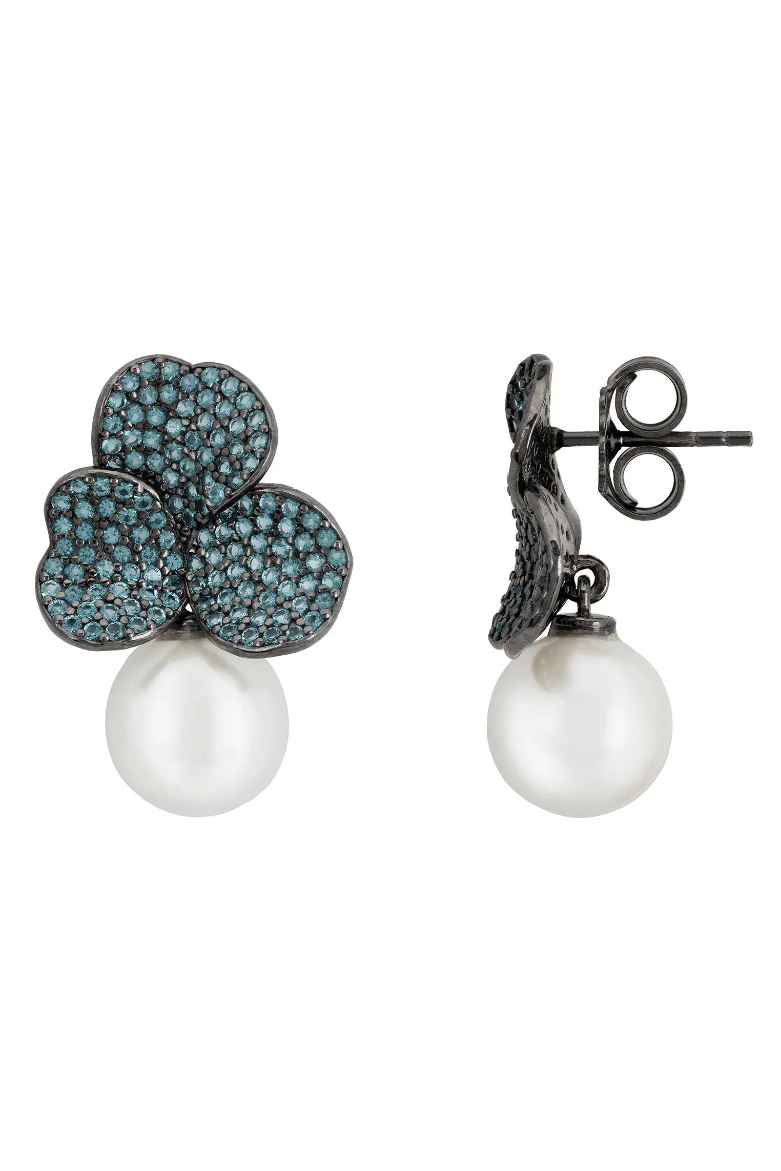 Push backing of the earrings.