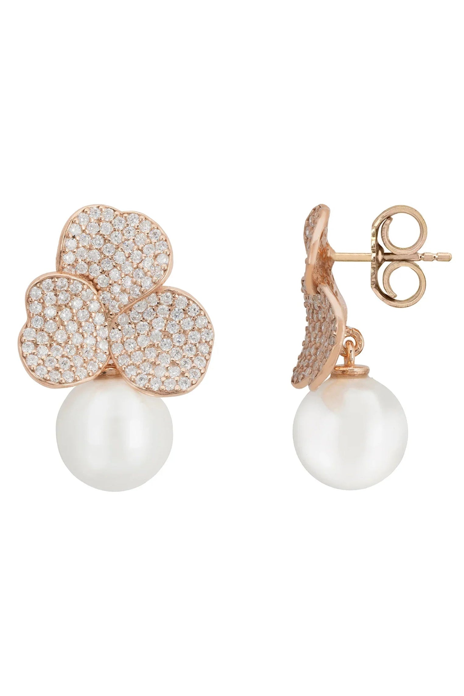 Push backing of the earrings.