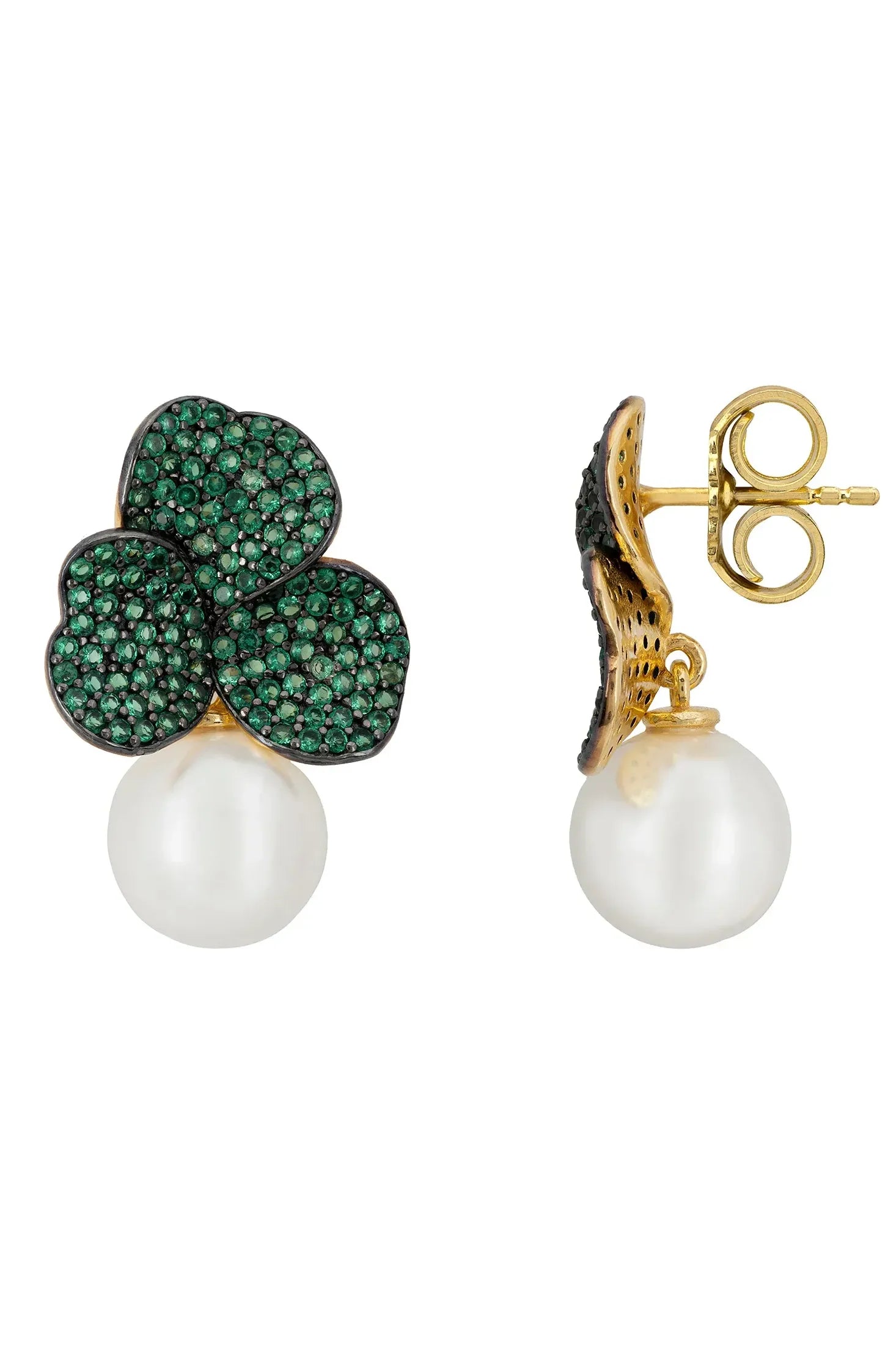 Push backing of the earrings.