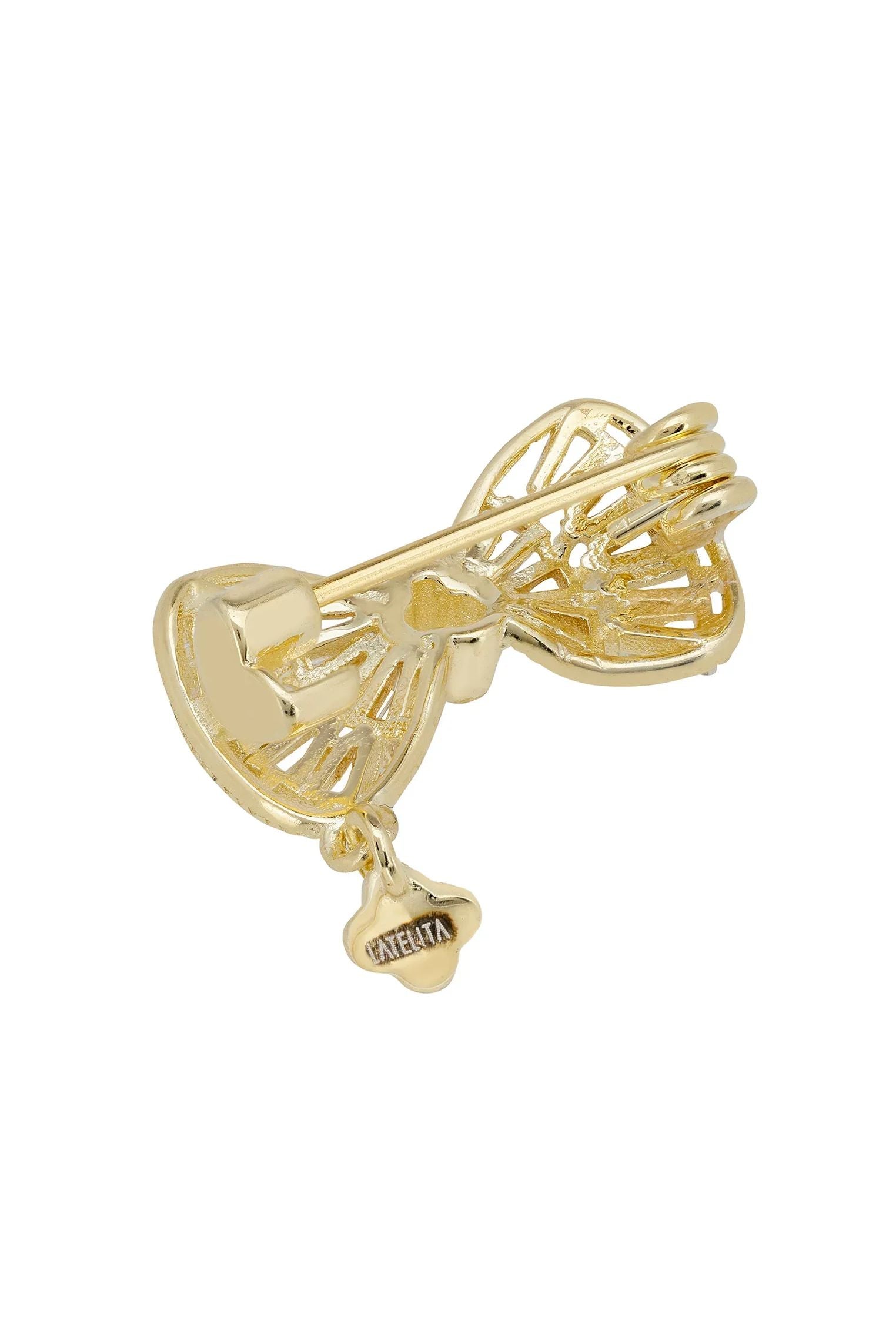 Pin back of the brooch.