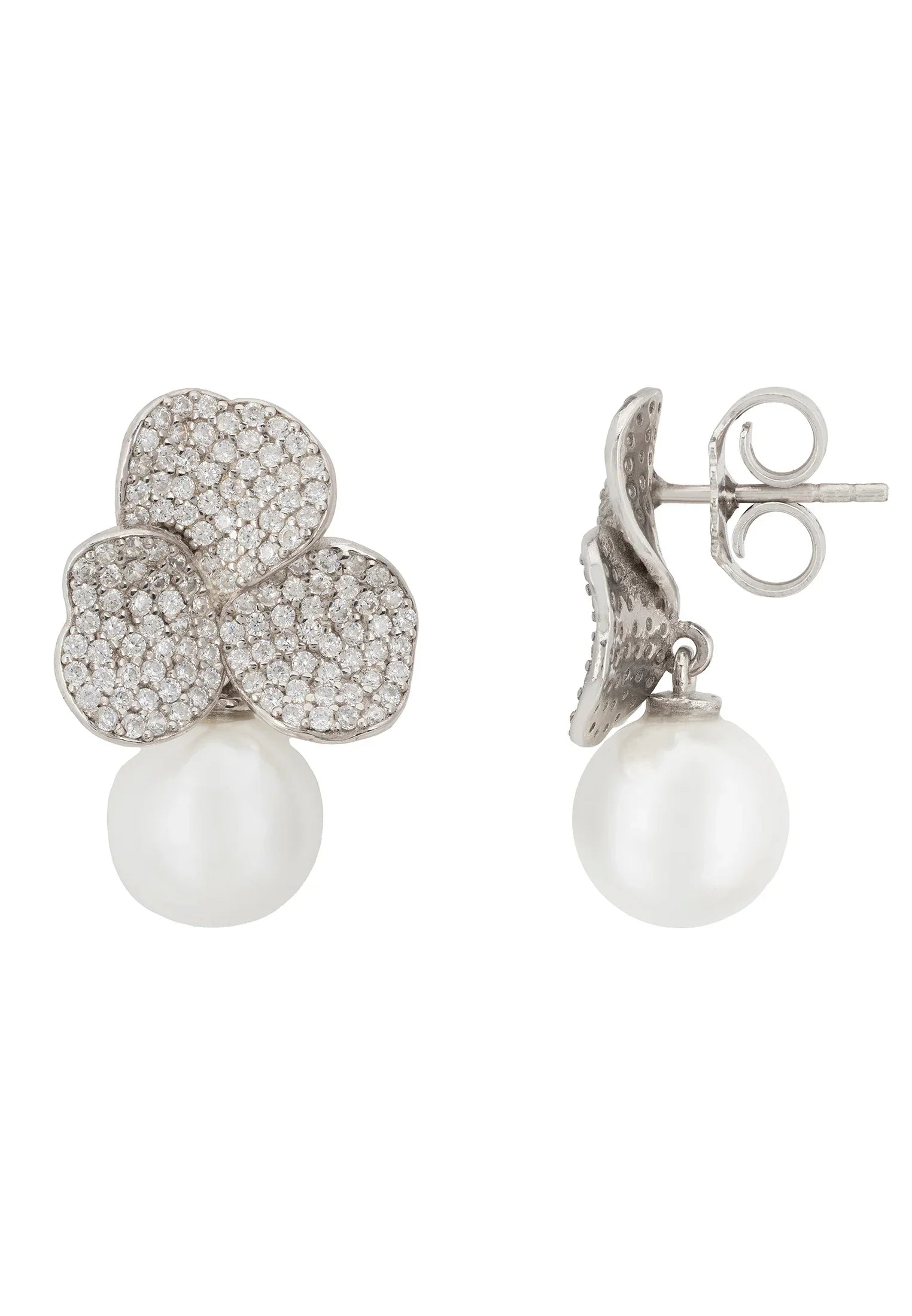 Push backing of the earrings.