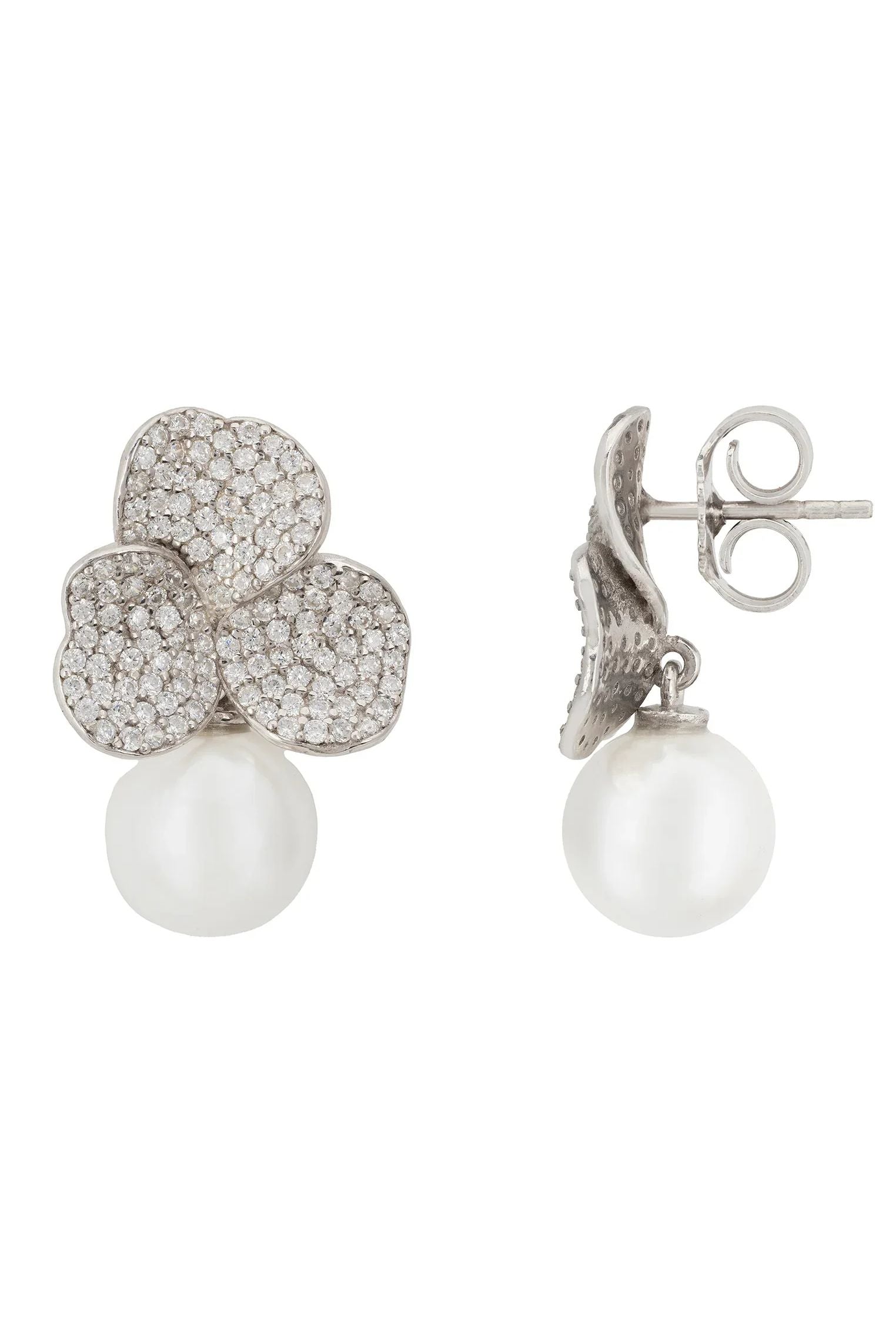 Push backing of the earrings.