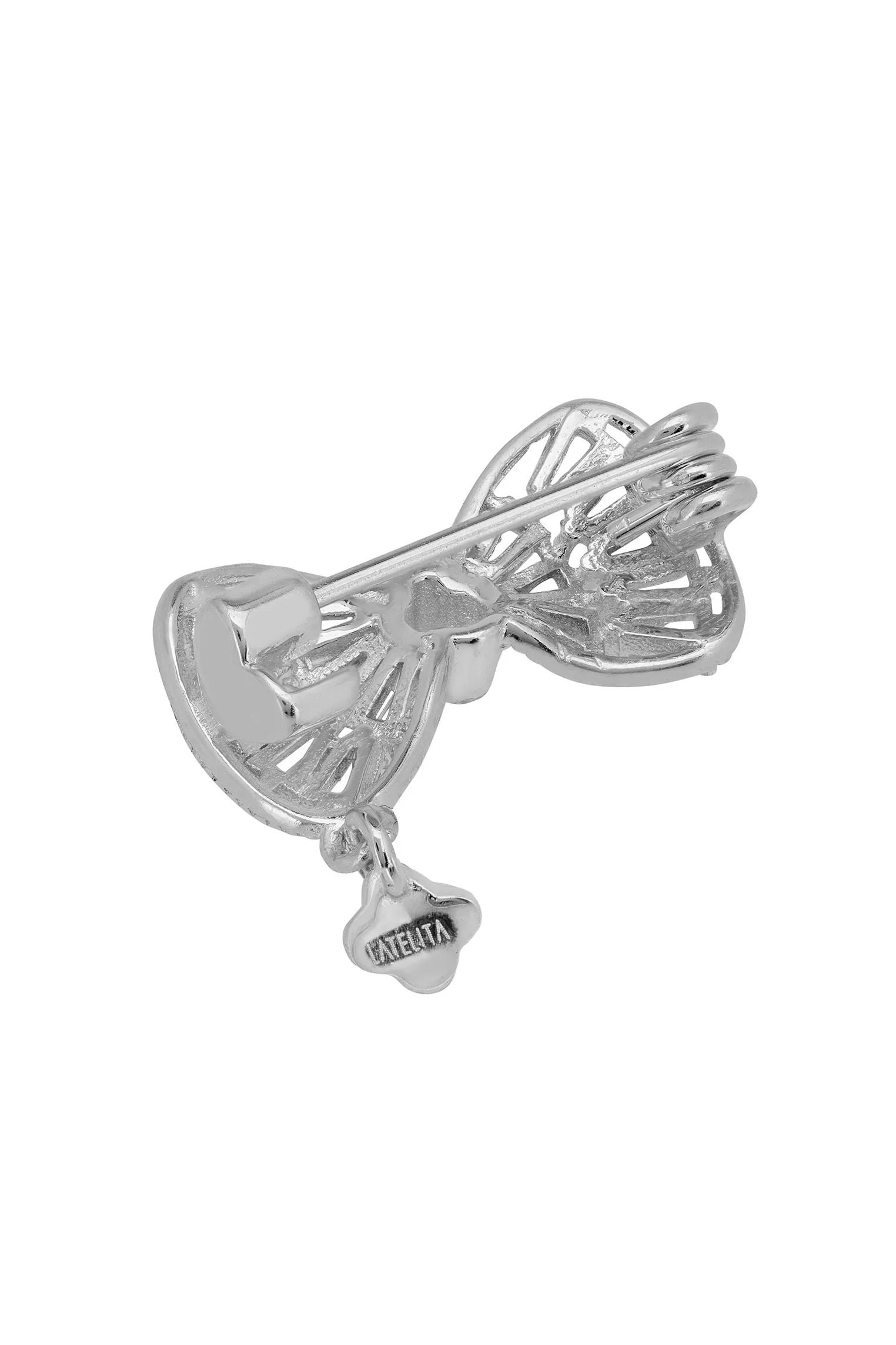 Pin back of the brooch.