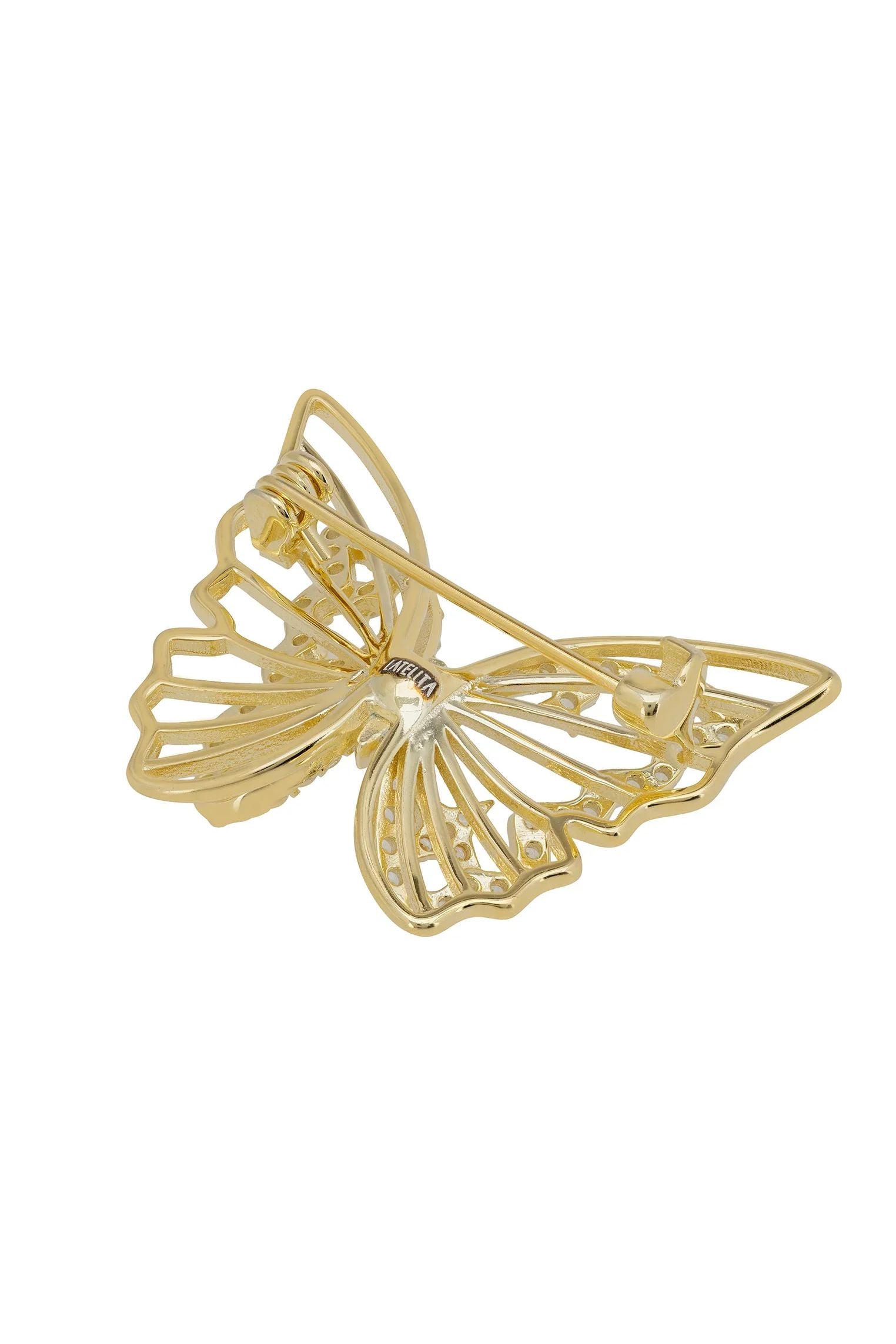 Pin back of the brooch.