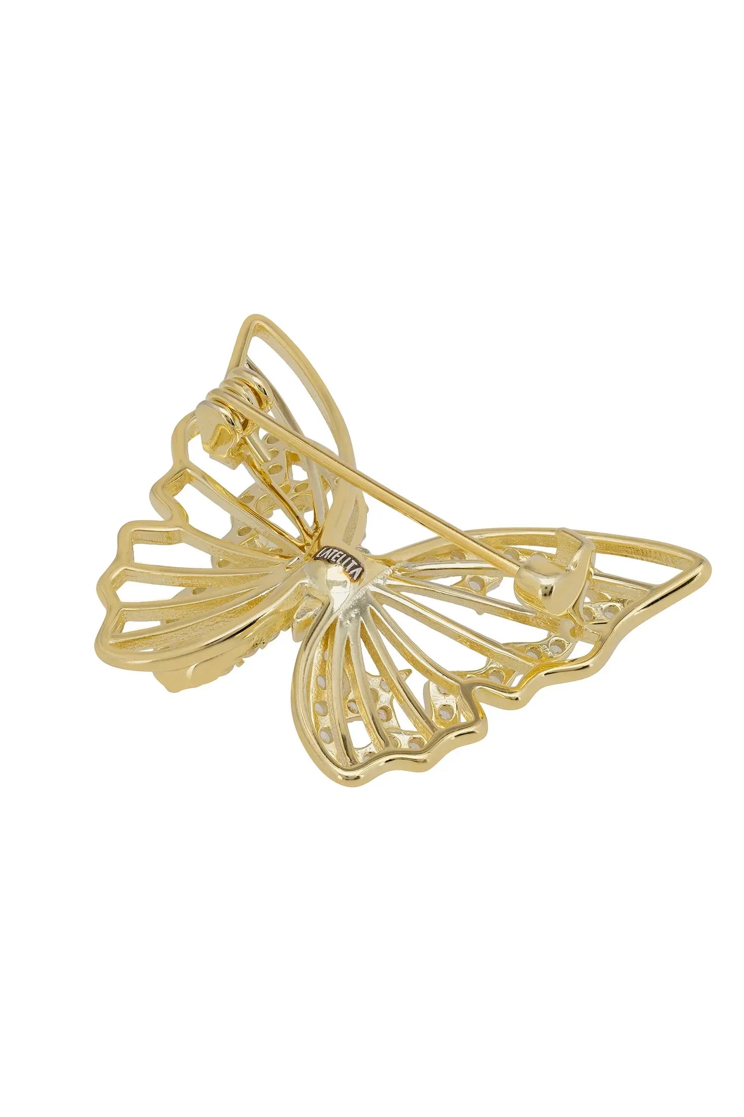 Pin back of the brooch.