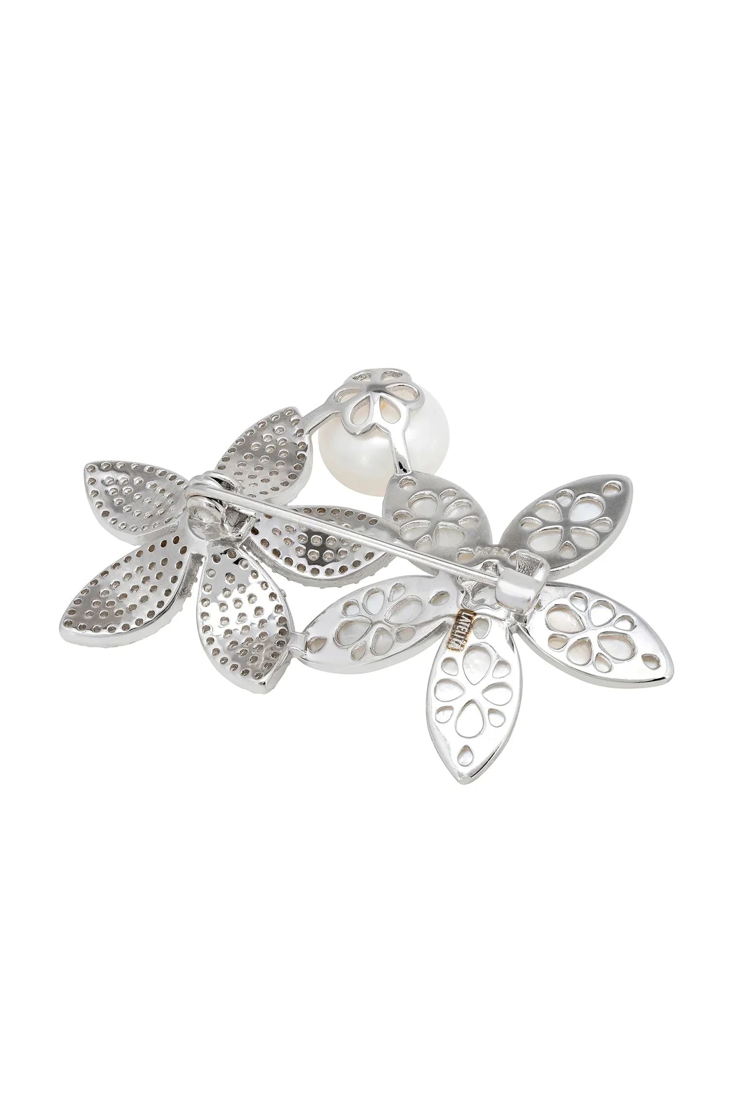 Pin back of the brooch.