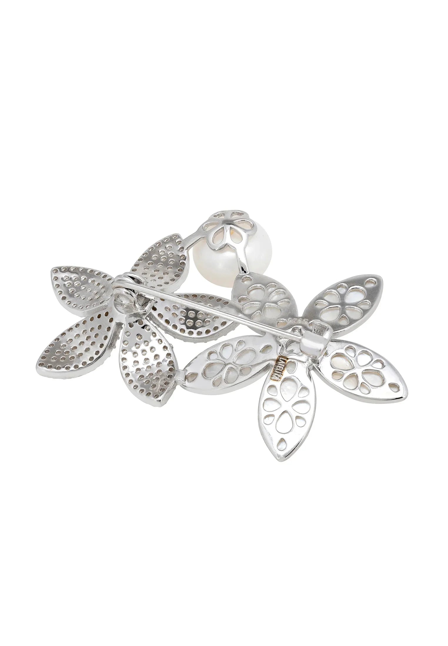 Pin back of the brooch.