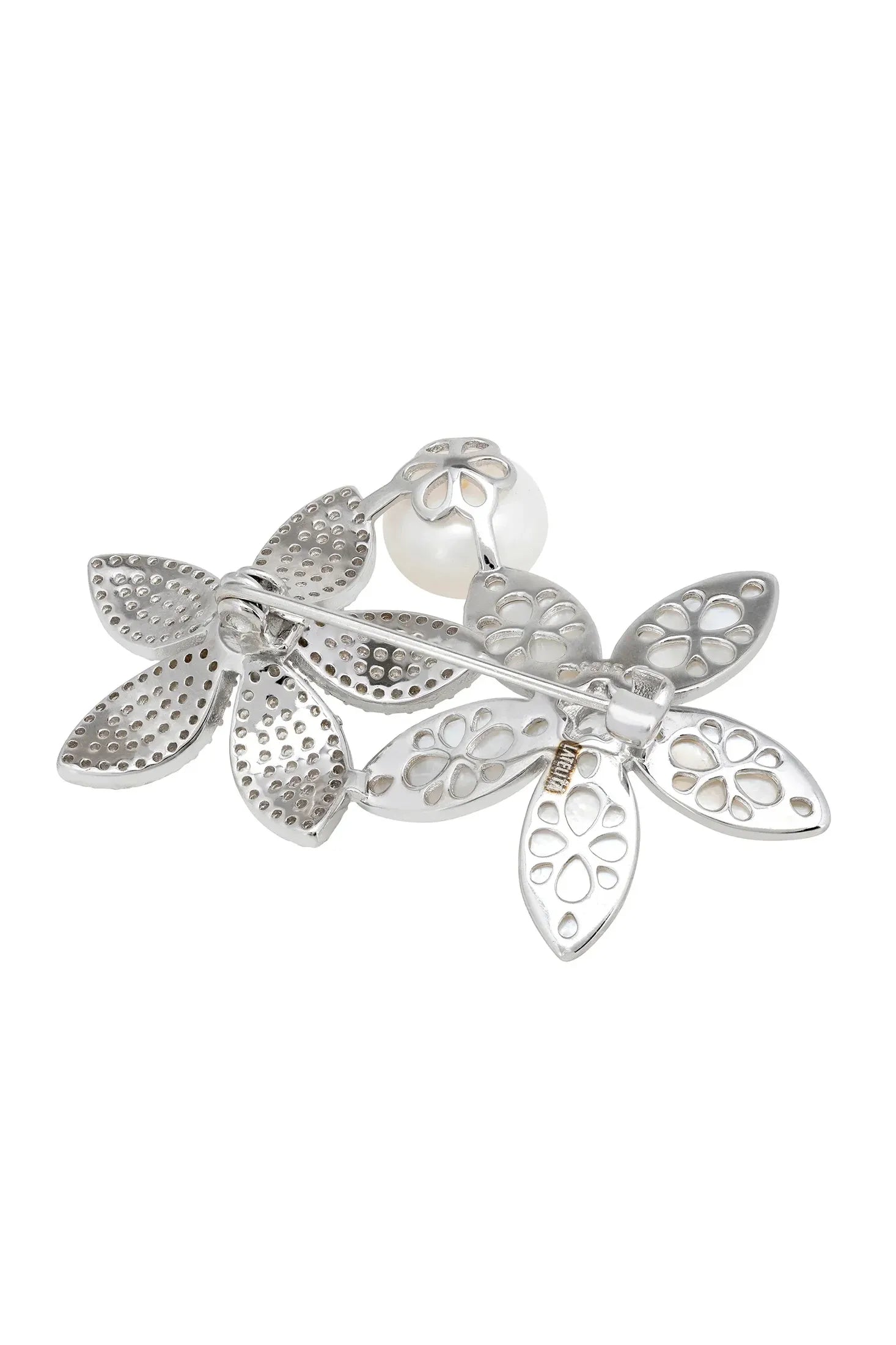 Pin back of the brooch.