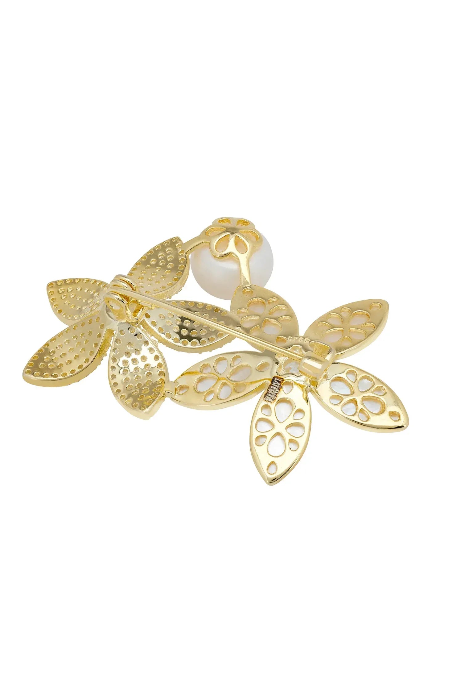Pin back of the brooch.