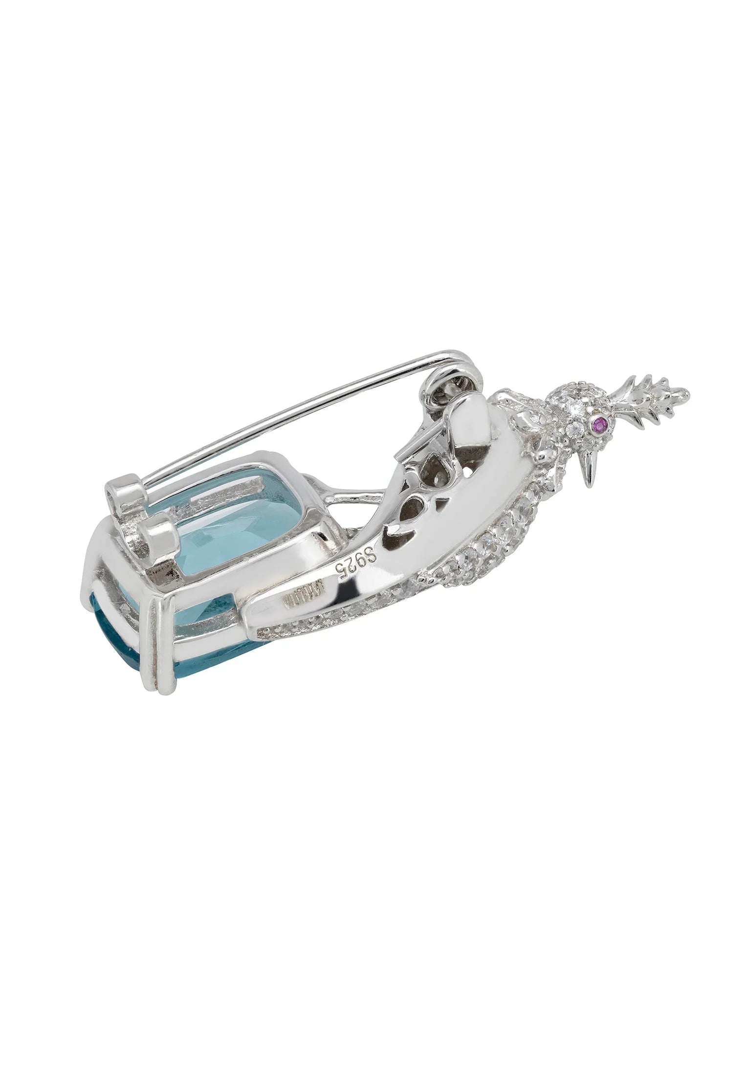 Pin back of the brooch.