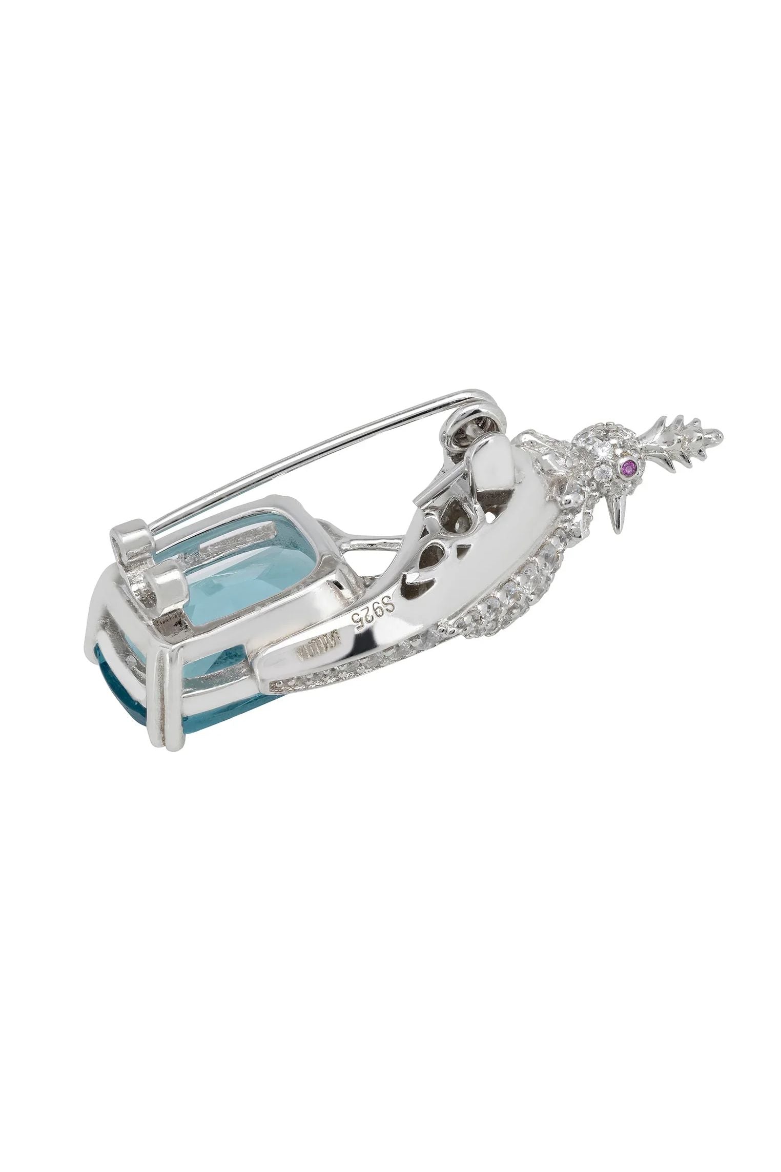 Pin back of the brooch.