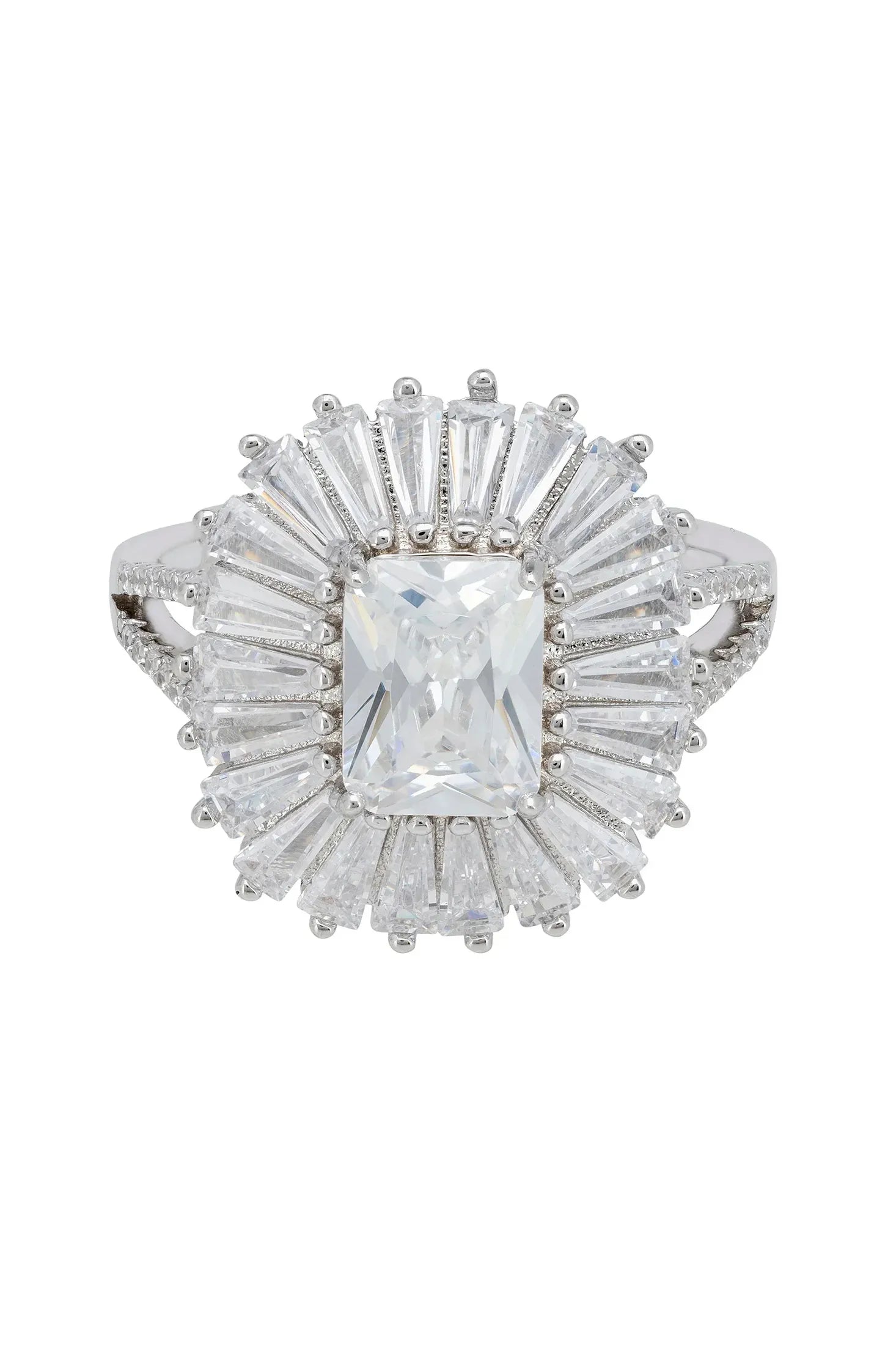 Halo diamond ring.