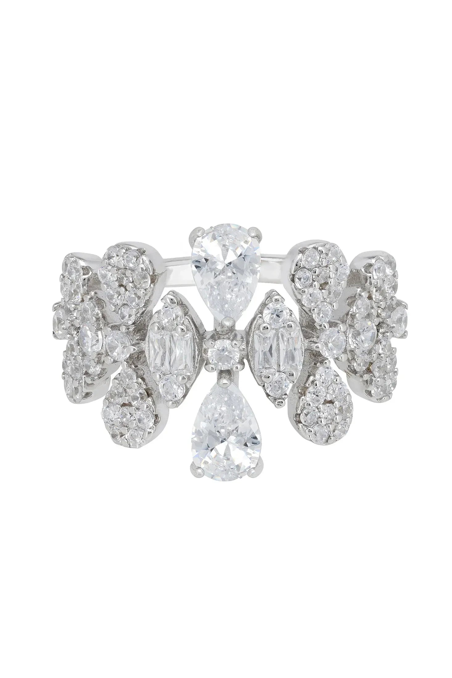 Teardrops diamond ring.