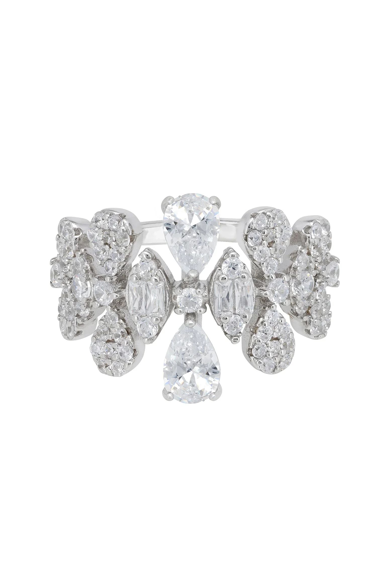 Teardrops diamond ring.