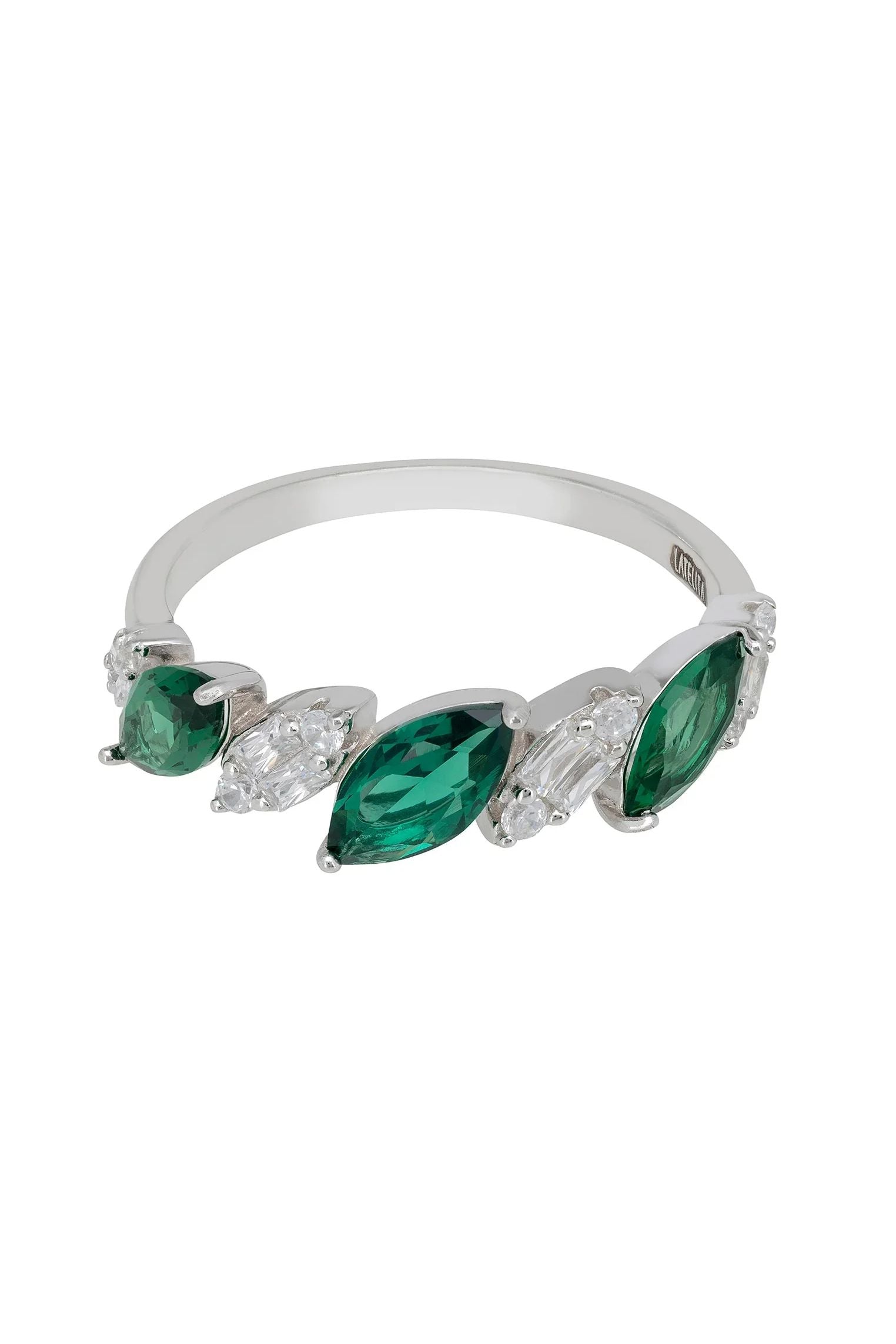 Emerald and diamond ring.