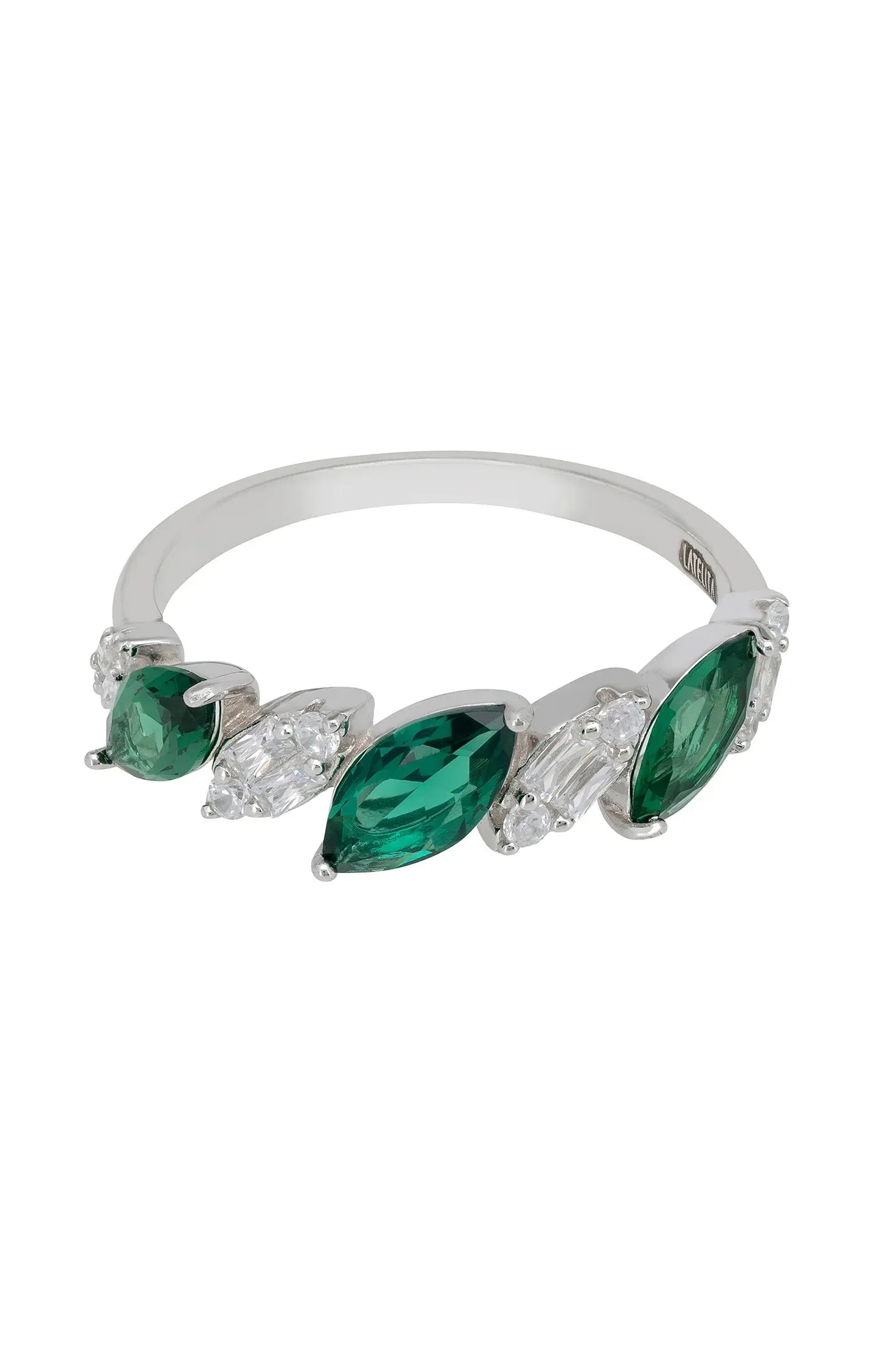 Emerald and diamond ring.