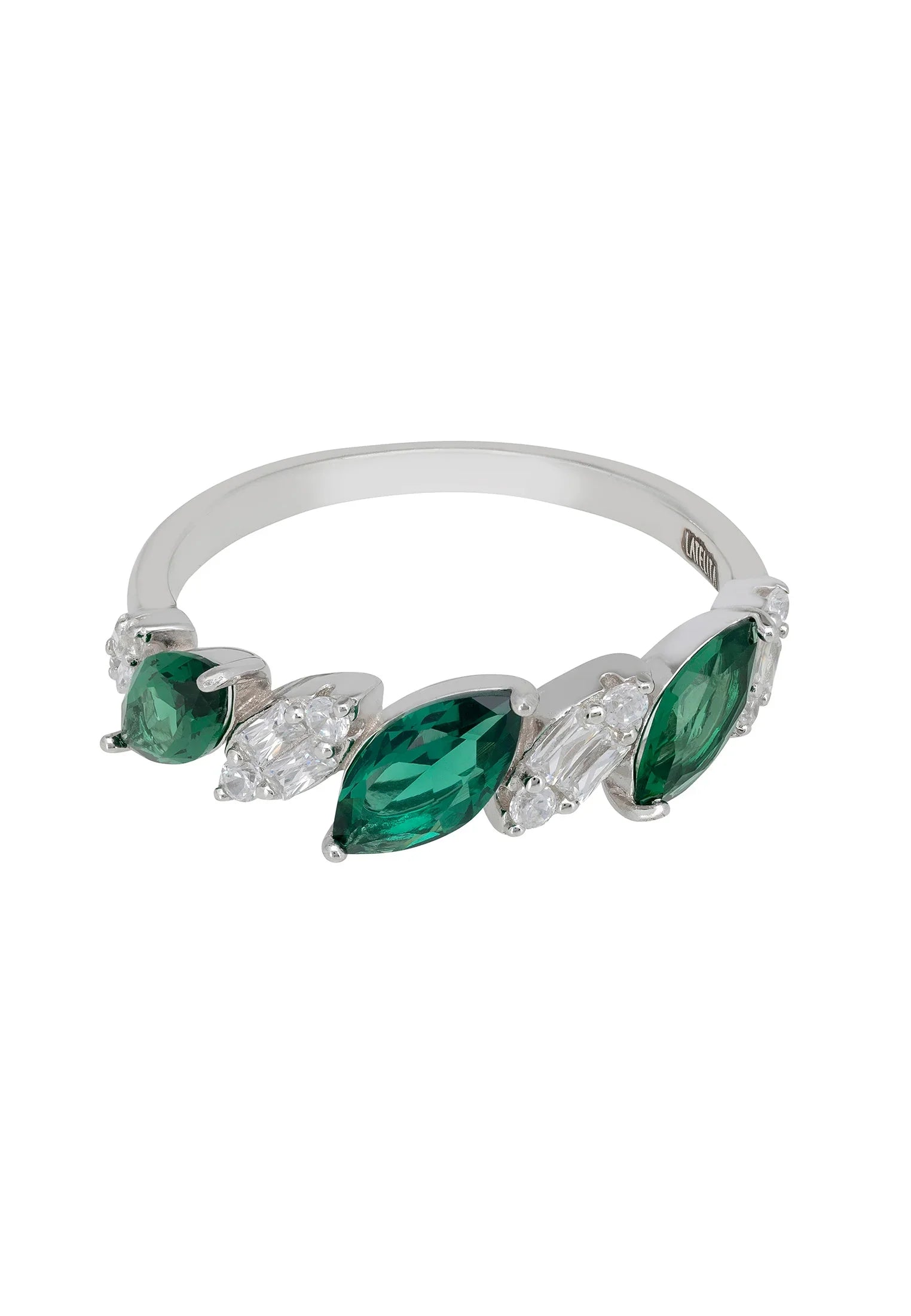 Emerald and diamond ring.