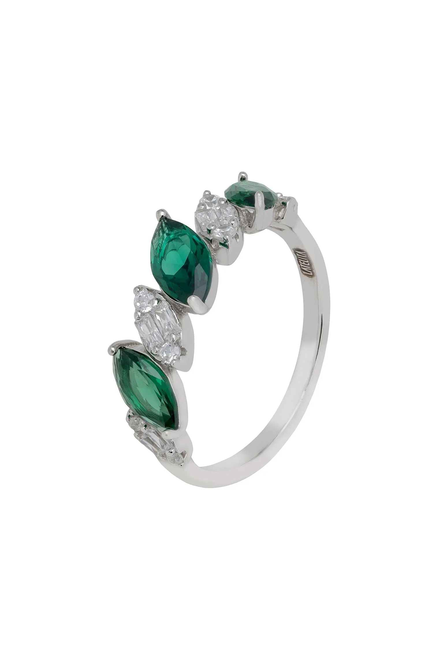 Emerald and diamond ring.