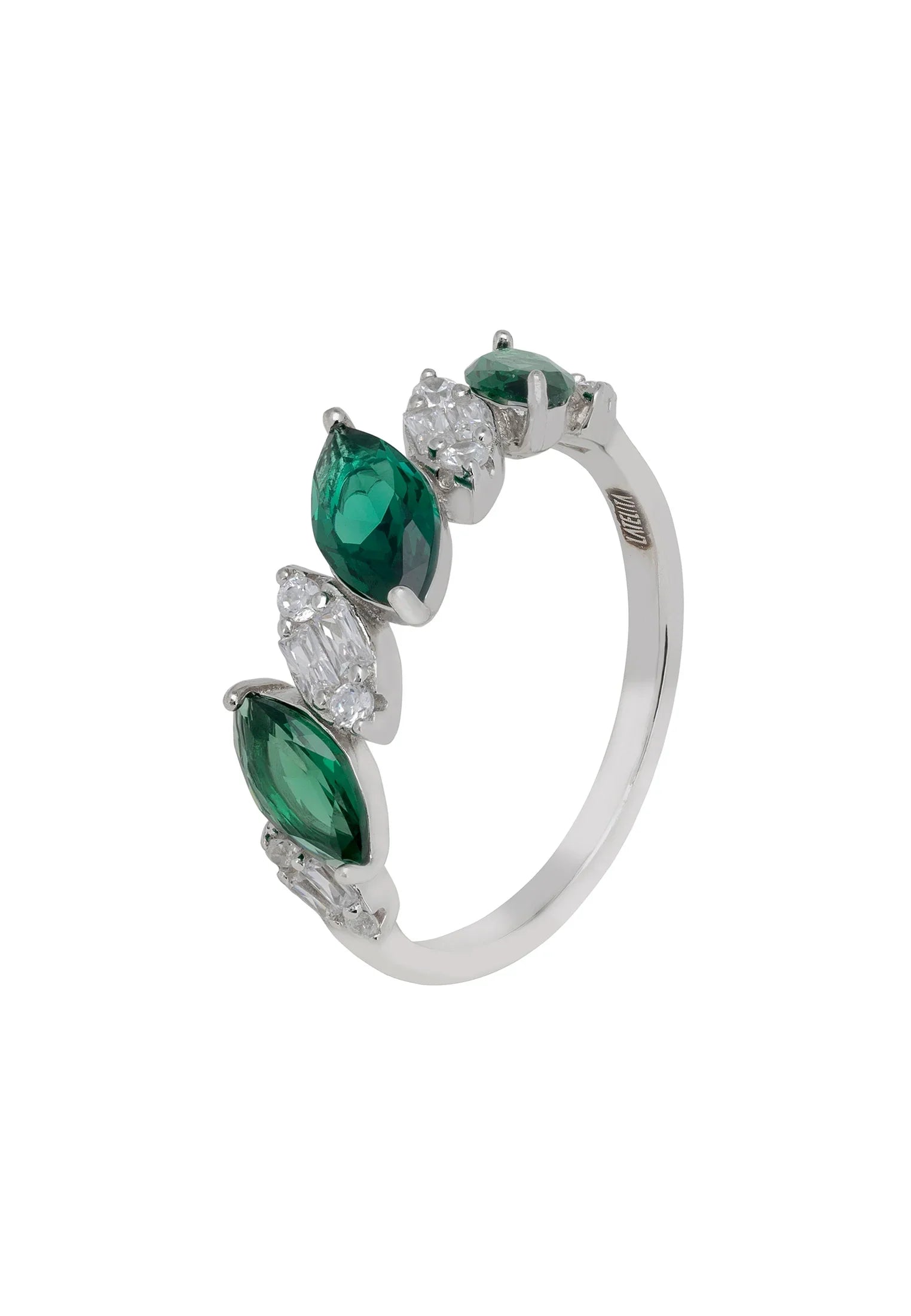 Emerald and diamond ring.