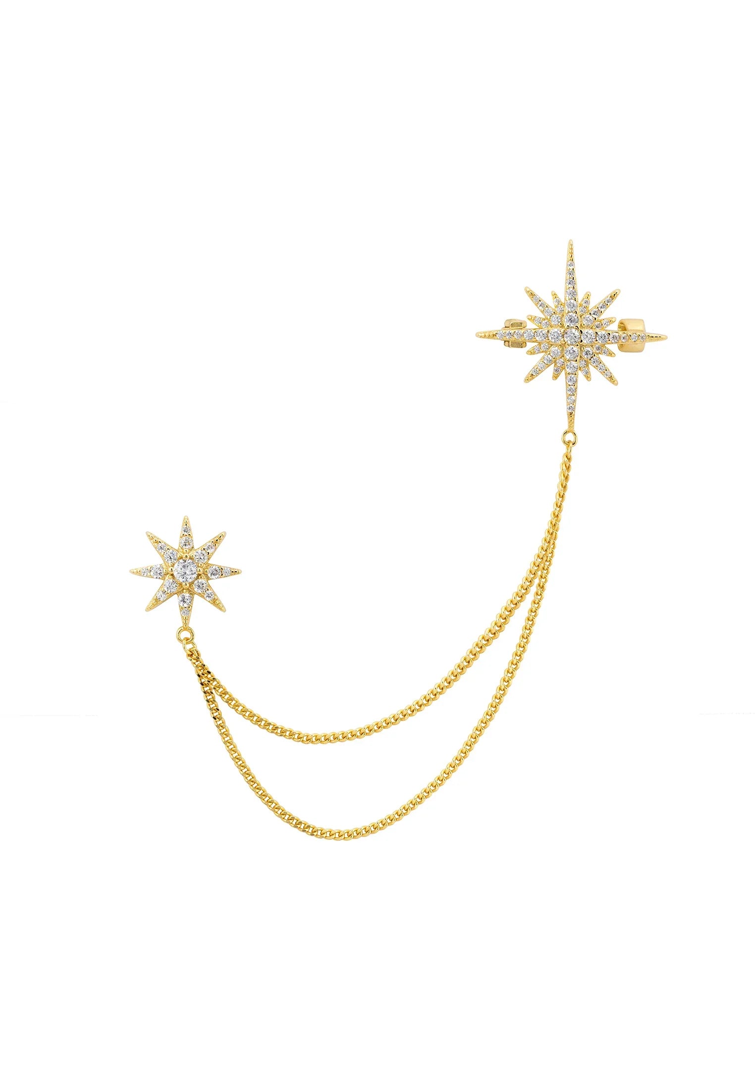 Double gold starburst brooch.