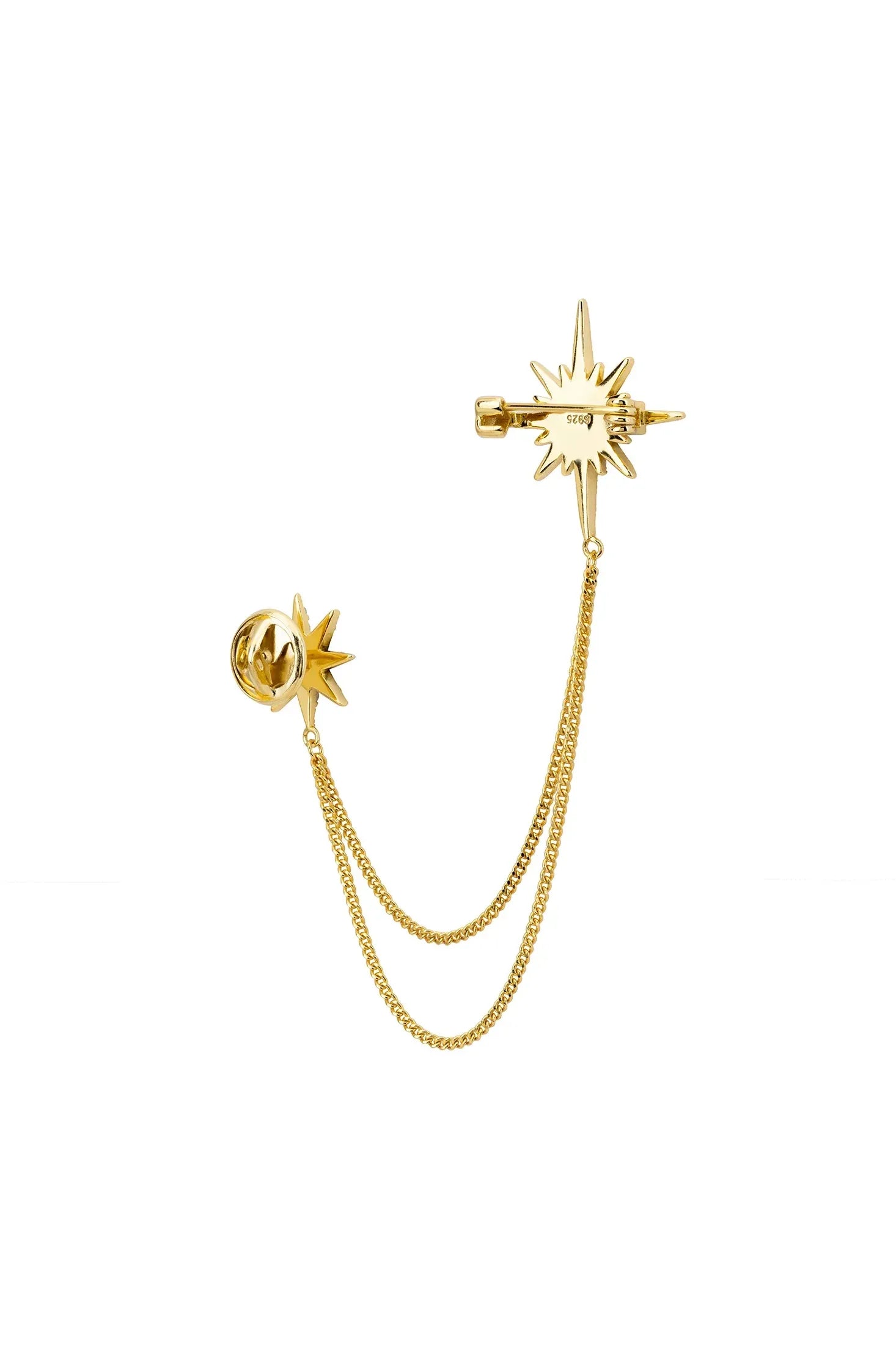 Pin back of the brooch.