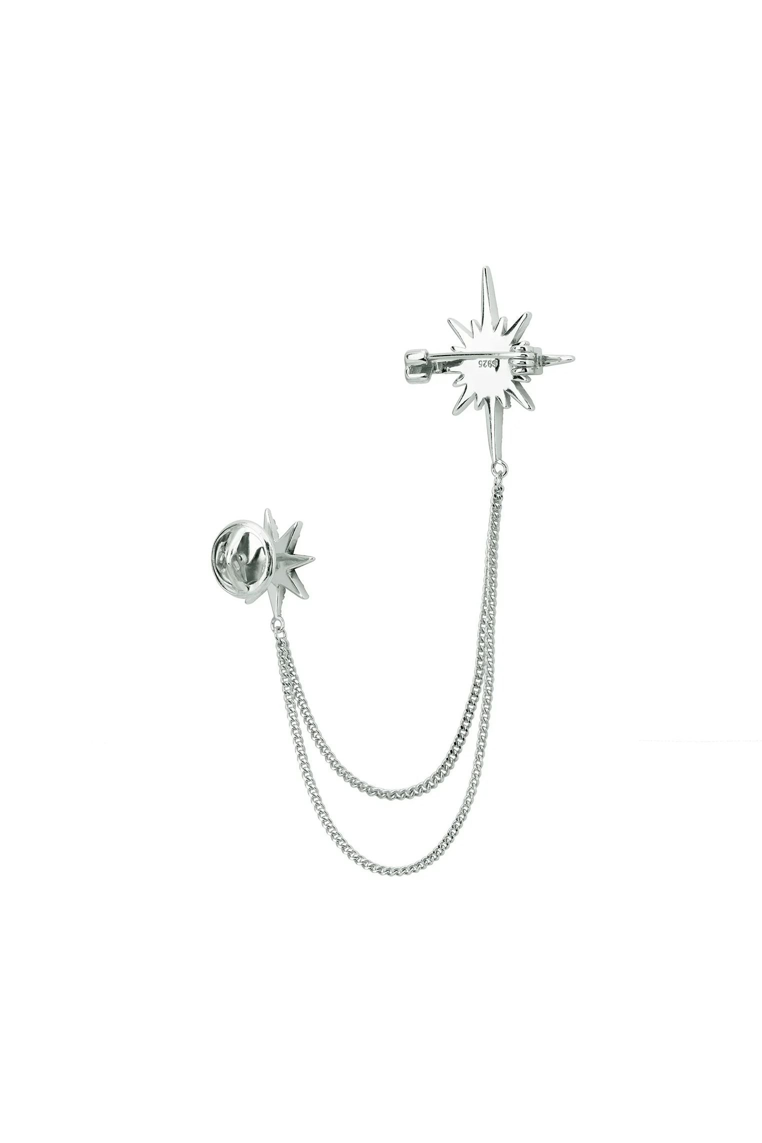 Pin back of the brooch.