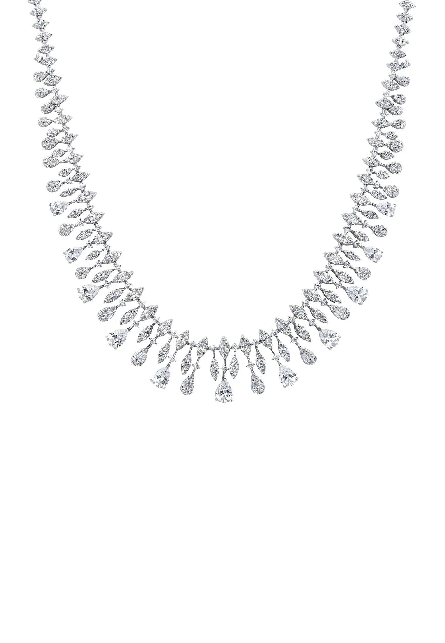 Delicate teardrops diamond necklace.