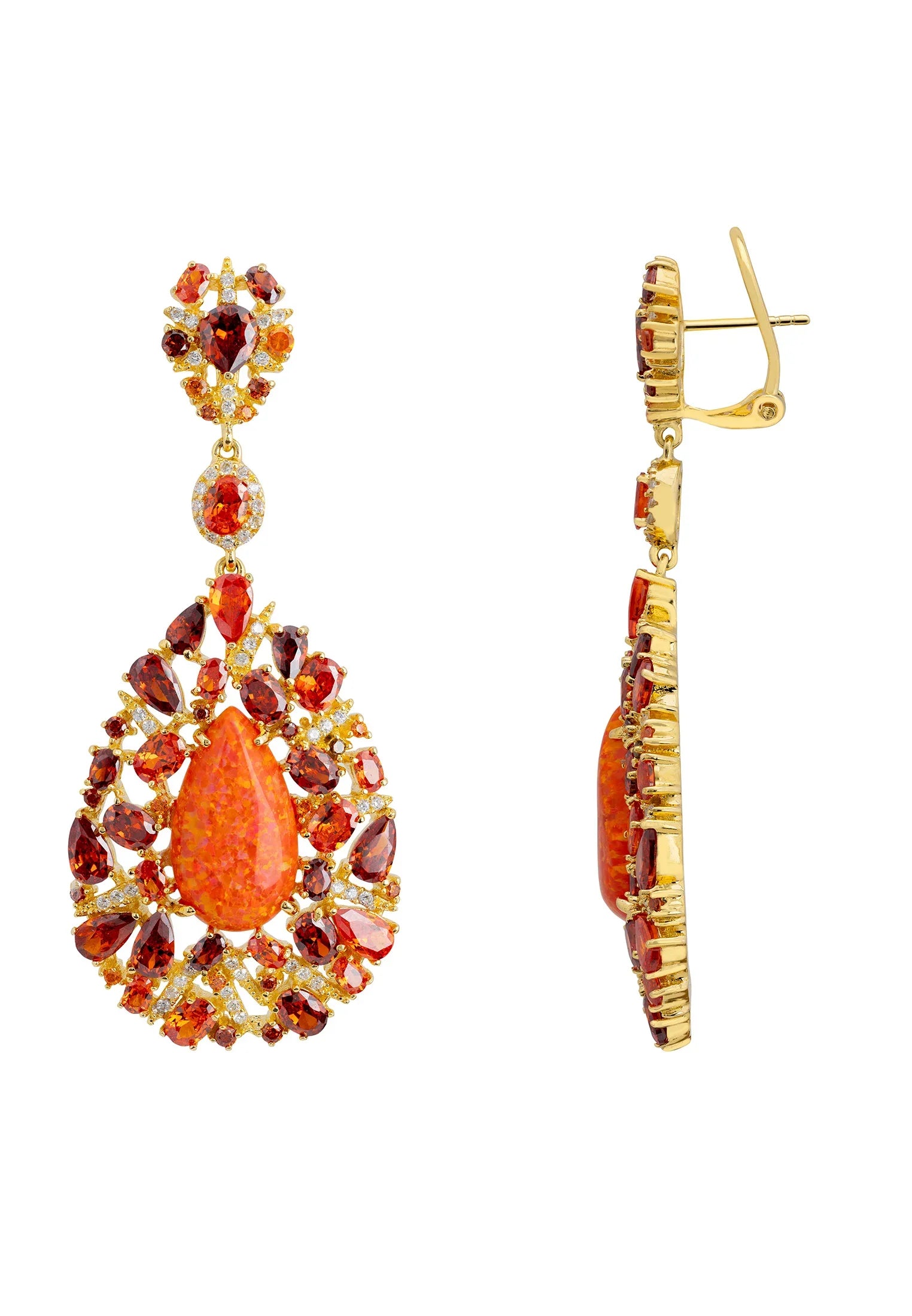 Latch backing of the earrings.