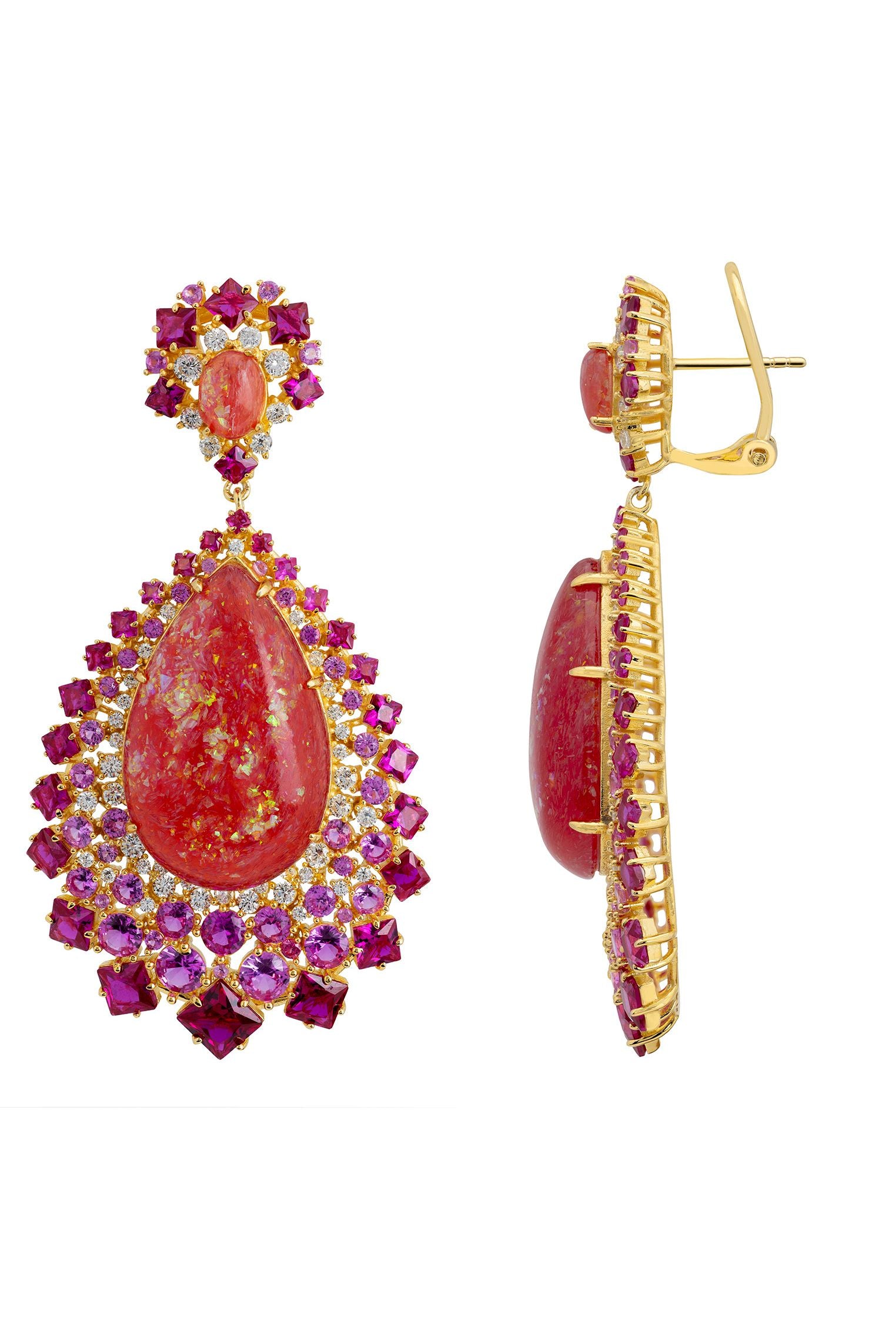 Latch backing of the earrings.