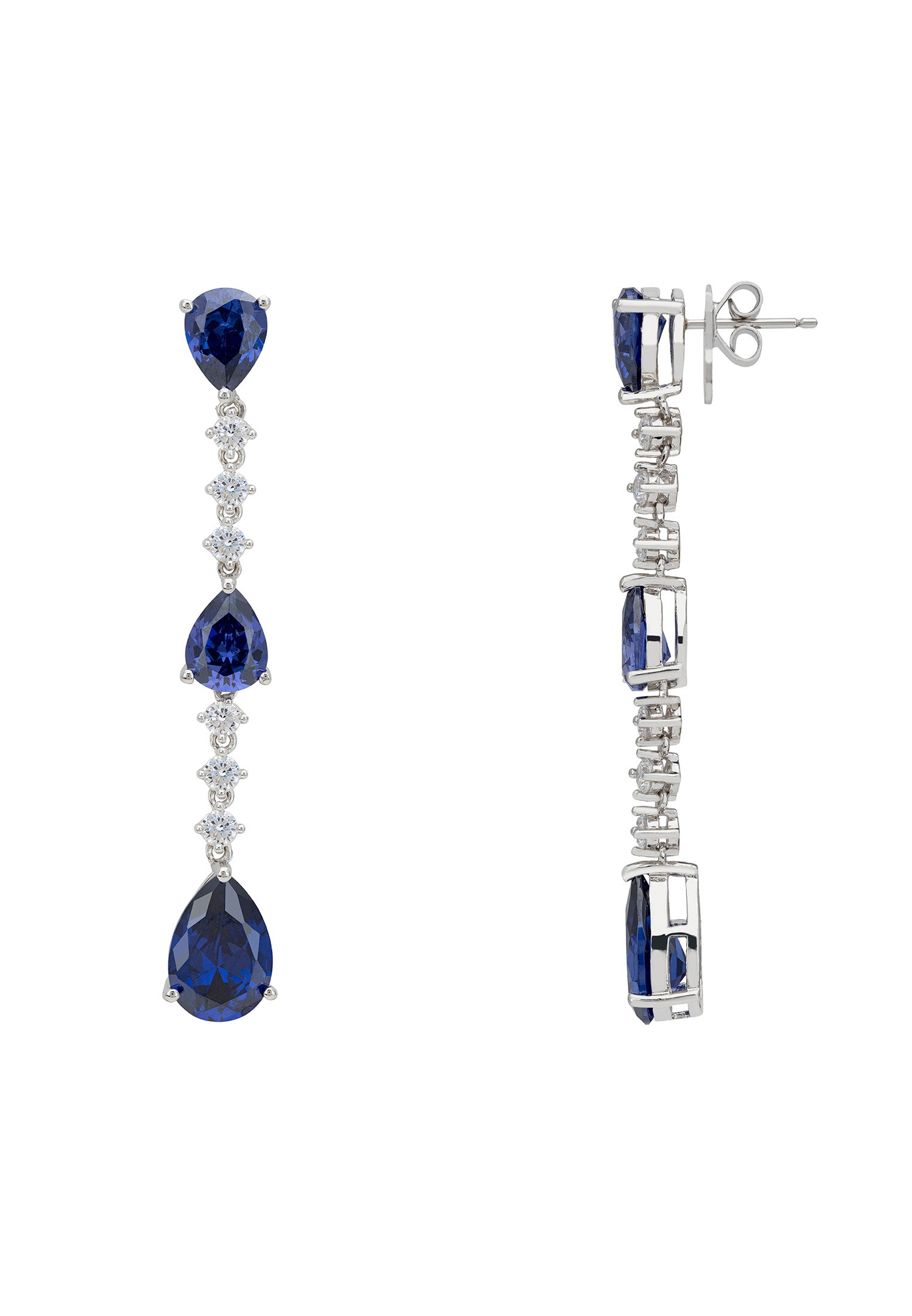 Elizabeth Drop Earrings Tanzanite Silver