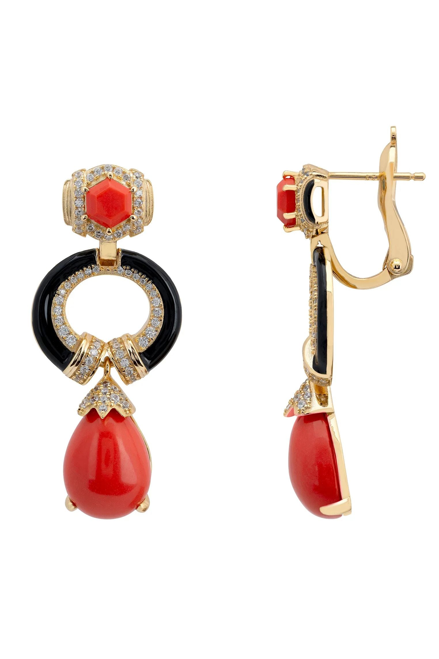 Latch backing of the earrings.