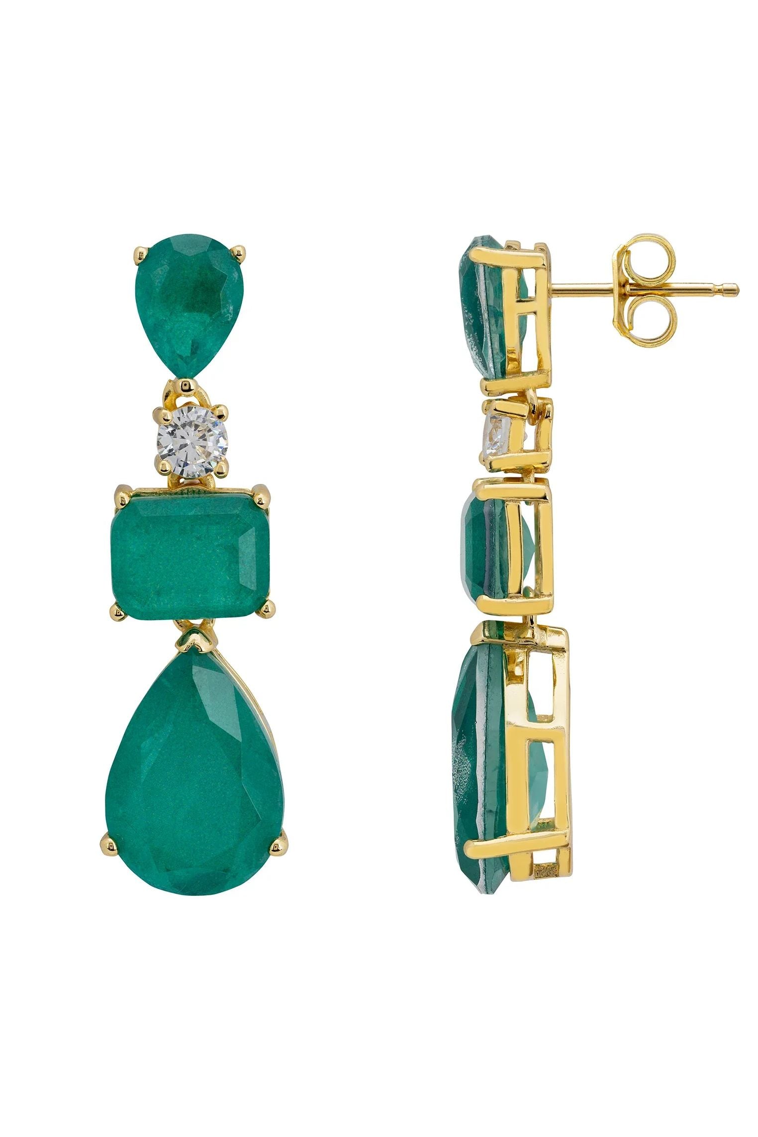 Push backing of the earrings.