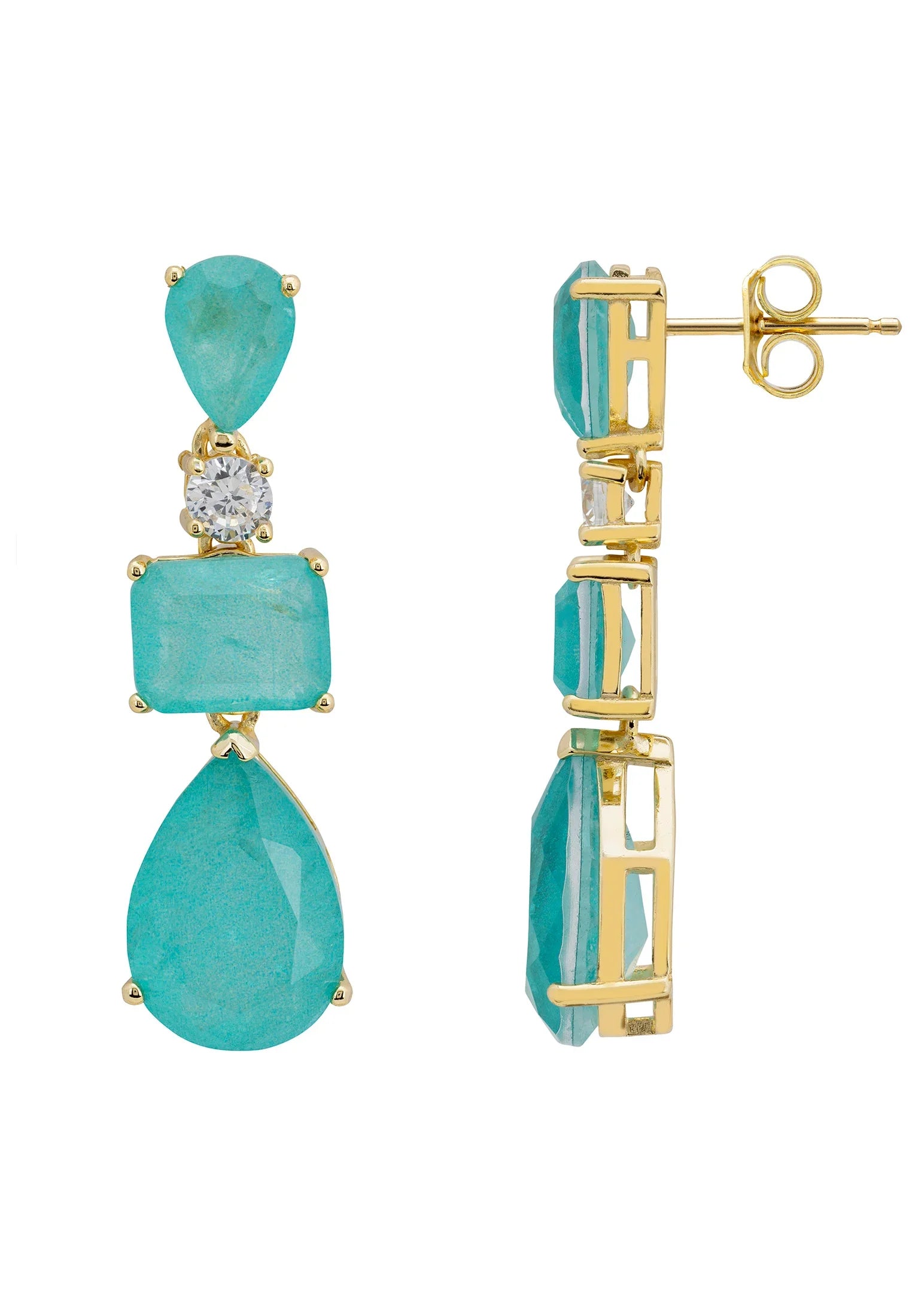 Push backing of the earrings.