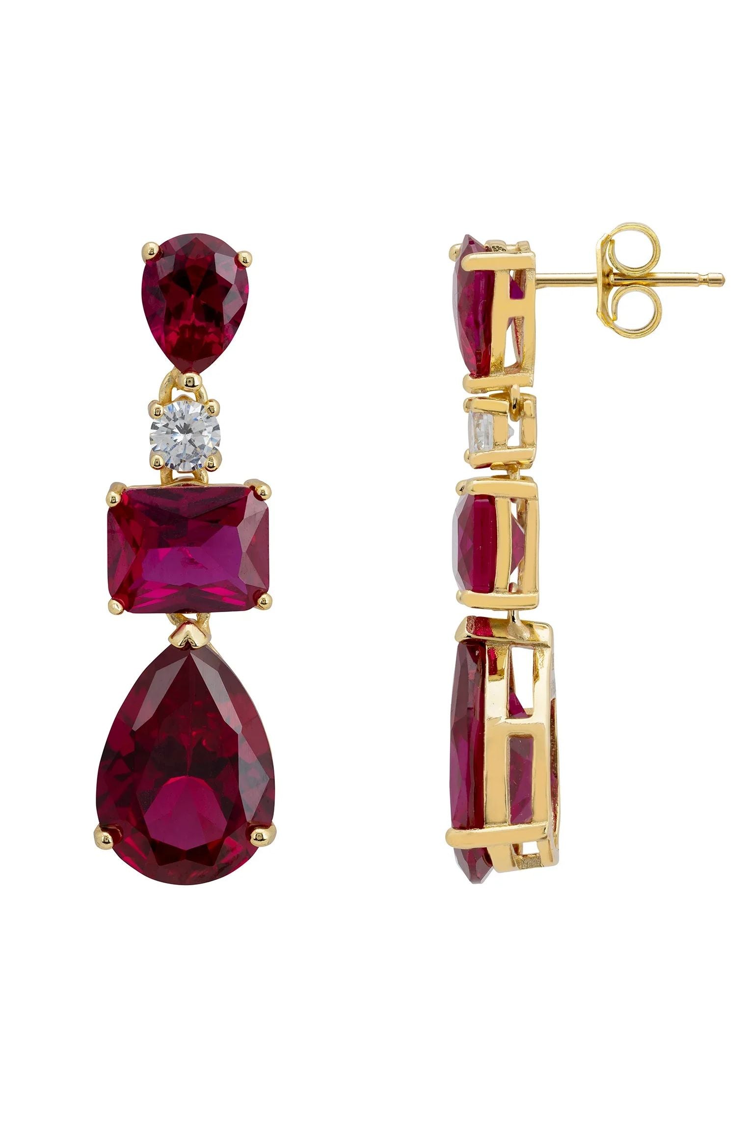 Push backing of the earrings.