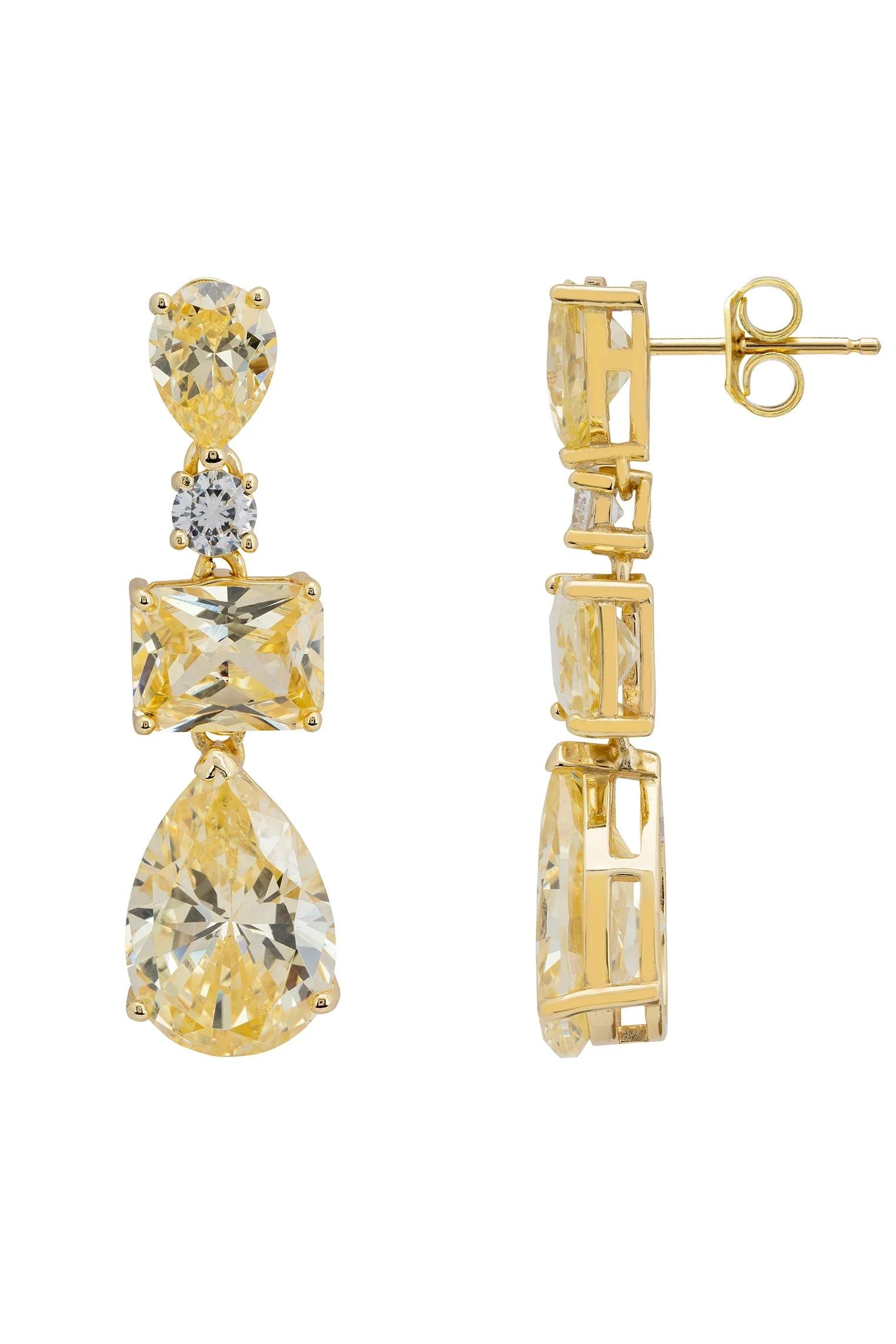 Push backing of the earrings.