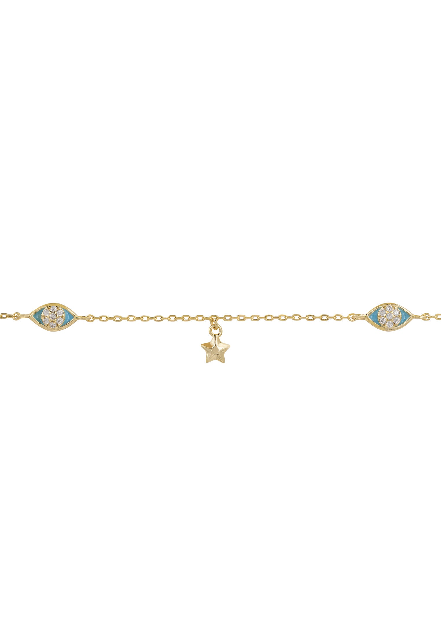 Charm Evil Eye And Star Bracelet Gold