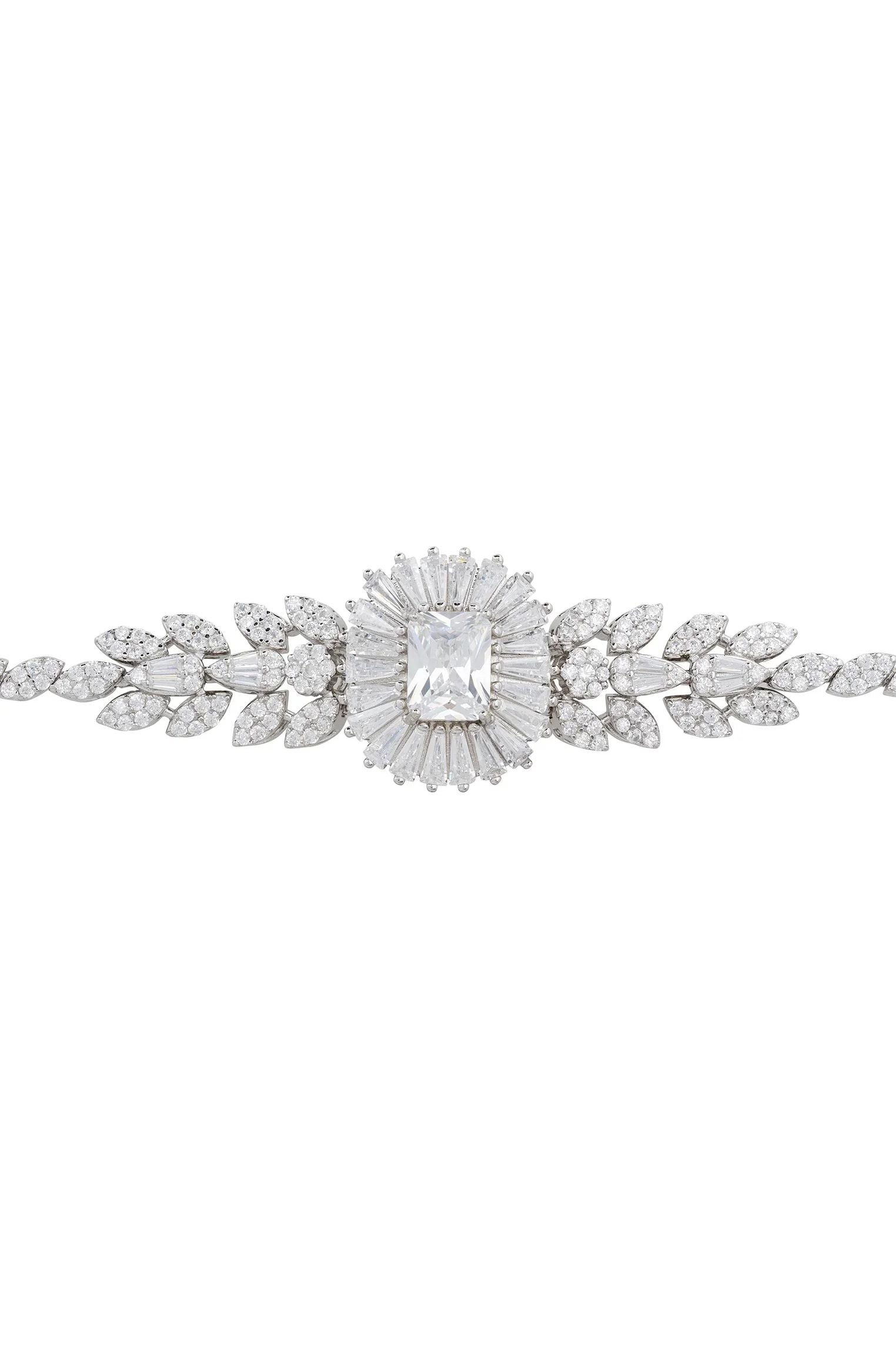 Blooming floral diamond bracelet.