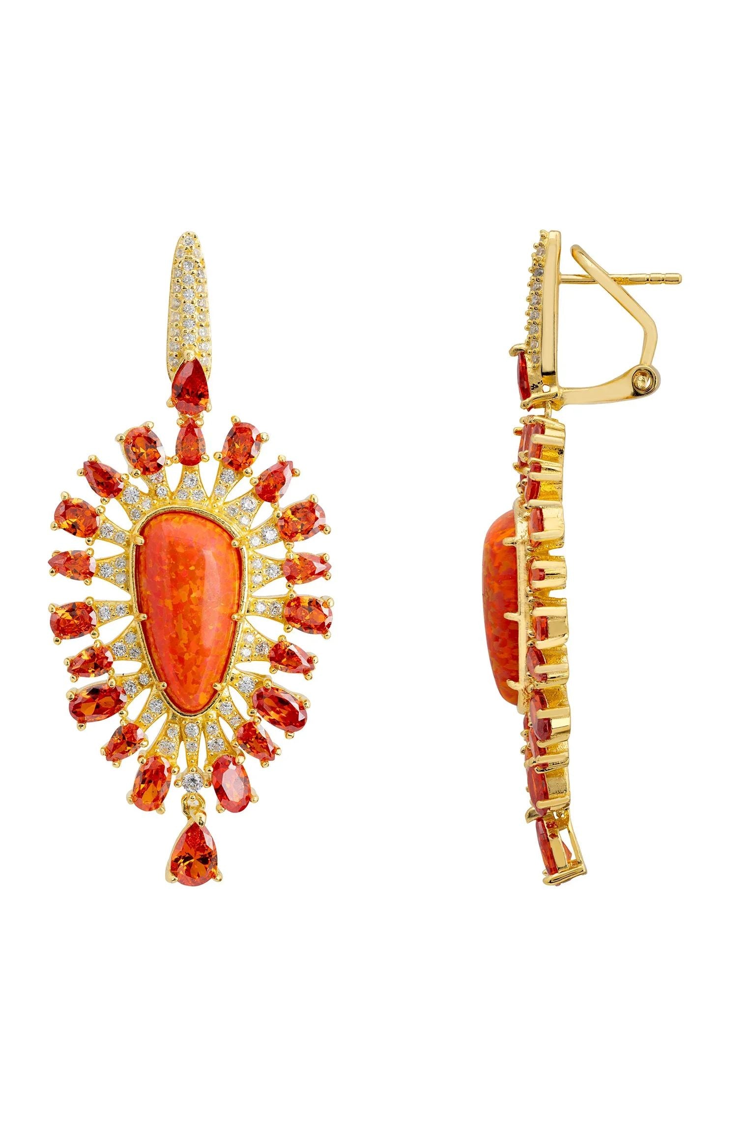 Latch backing of the earrings.